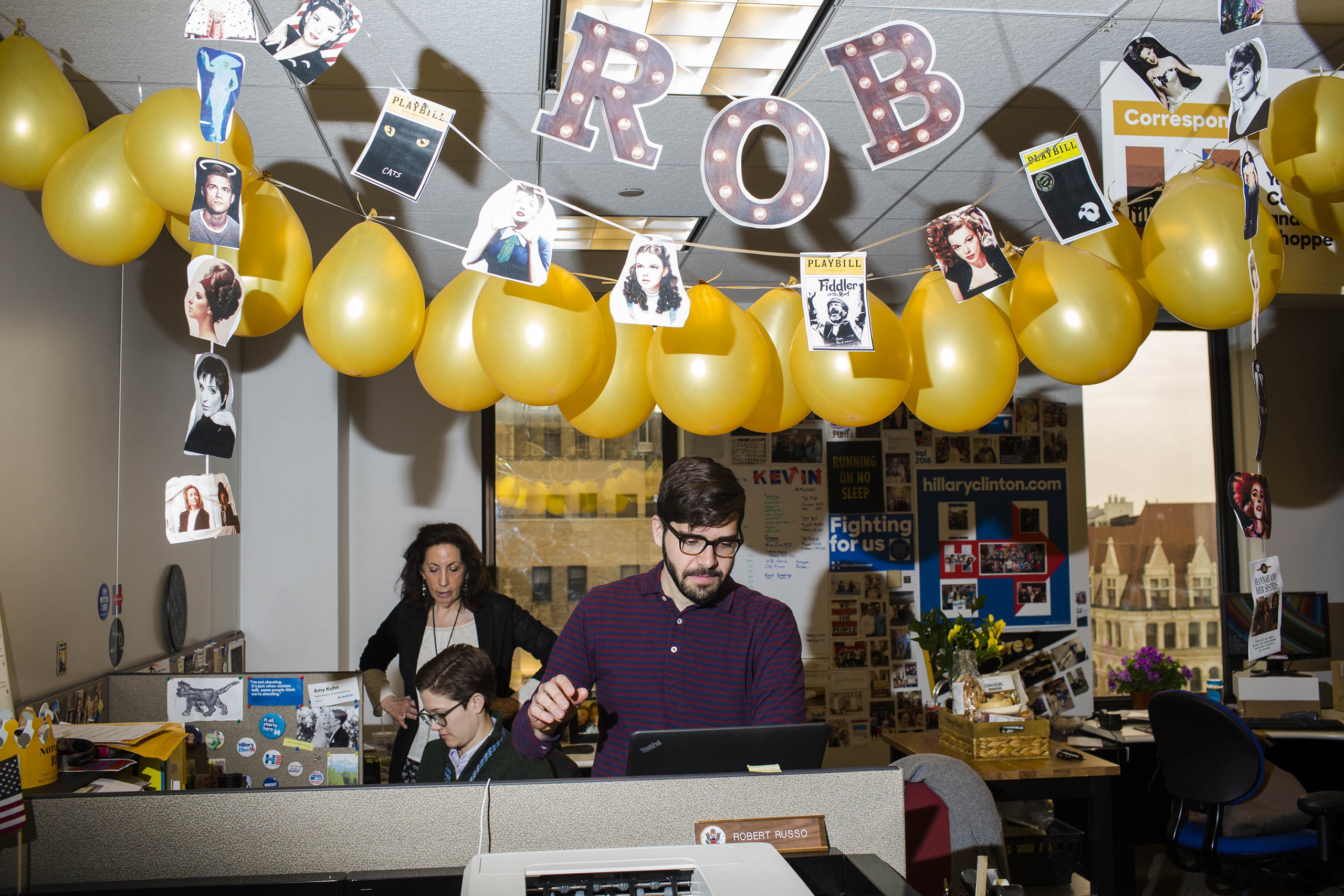 NEW YORK - MAY 24: Scenes from Inside the campaign headquarters of Hillary Clinton on May 24, 2016, in Brooklyn, NY. (Photo by Landon Nordeman)