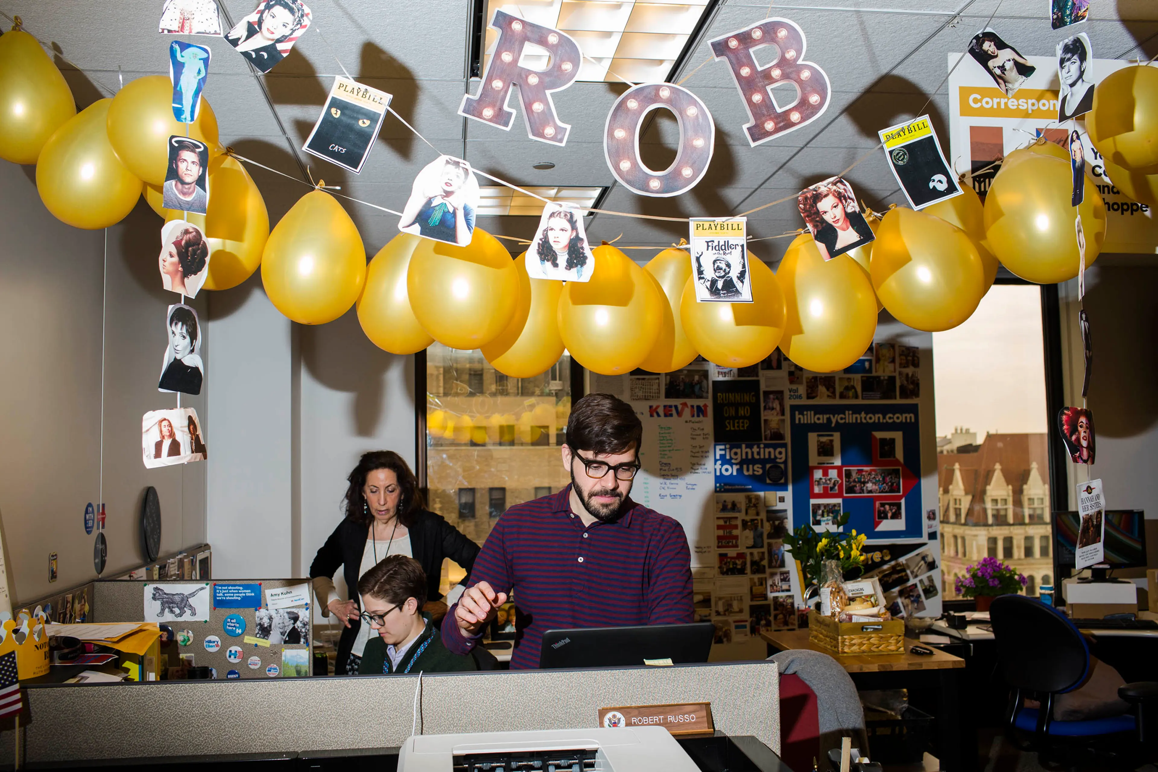 NEW YORK - MAY 24: Scenes from Inside the campaign headquarters of Hillary Clinton on May 24, 2016, in Brooklyn, NY. (Photo by Landon Nordeman)