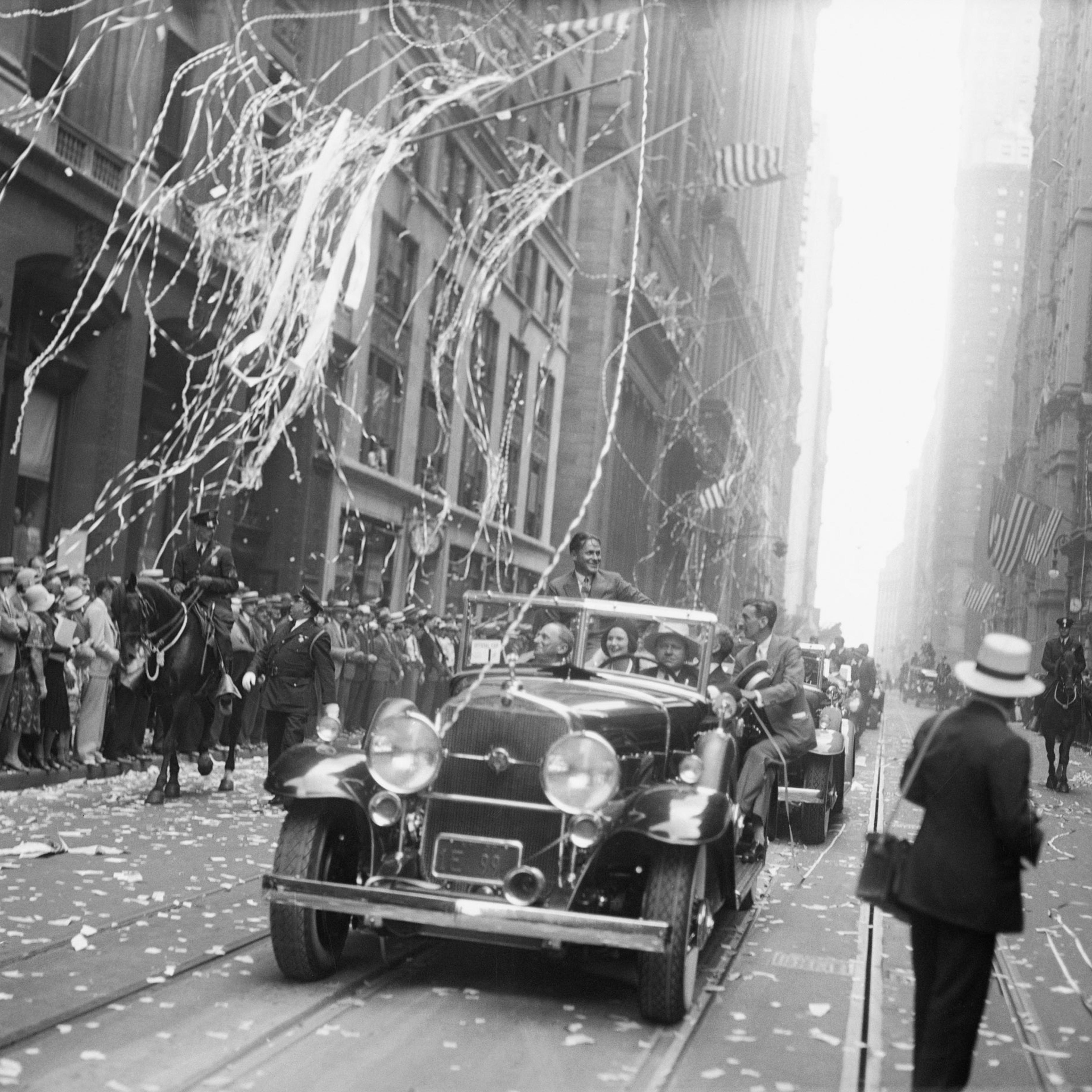 July 1930 --- Original caption: Parade up Broadway in welcome to Bobby Jones. --- Image by © Bettmann/CORBIS