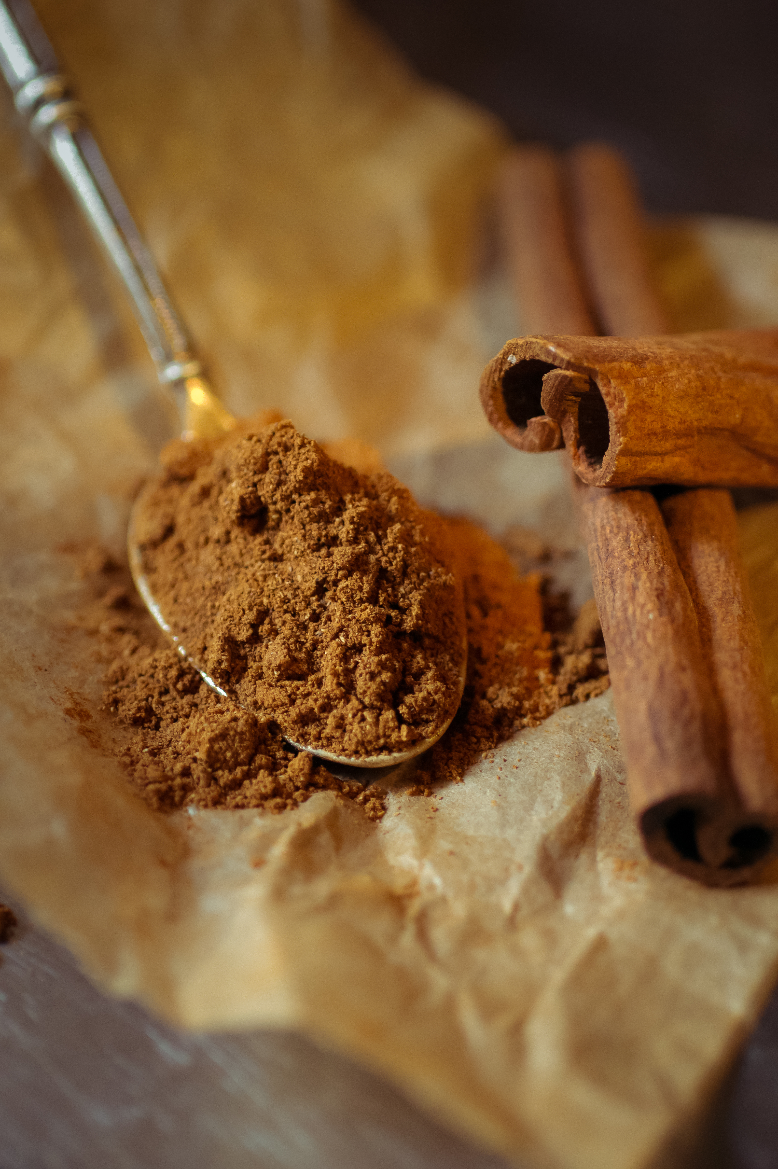 cinnamon on a spoon