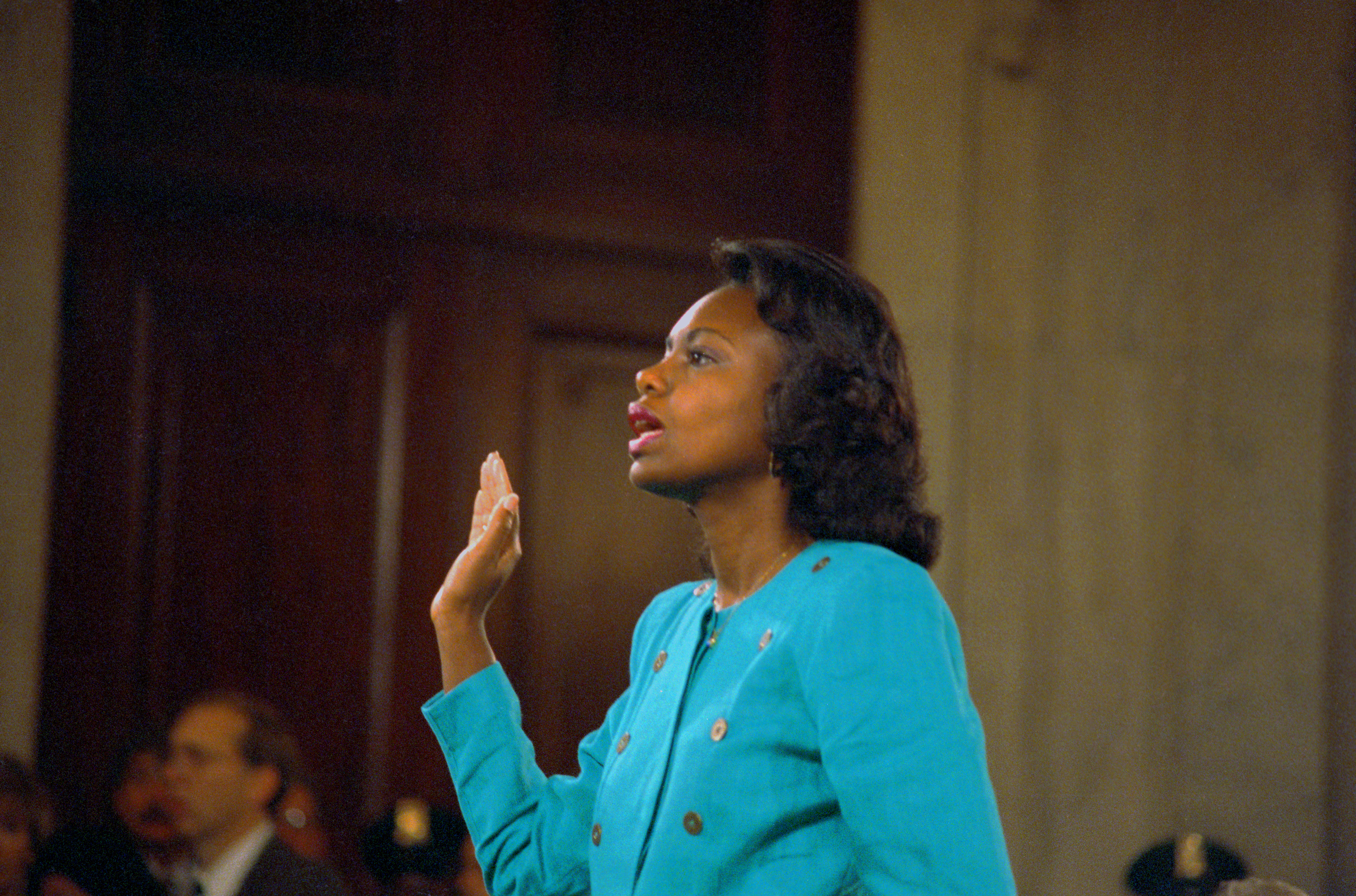 Lawyer Anita Hill Before Testifying at Senate Judiciary Hearing
