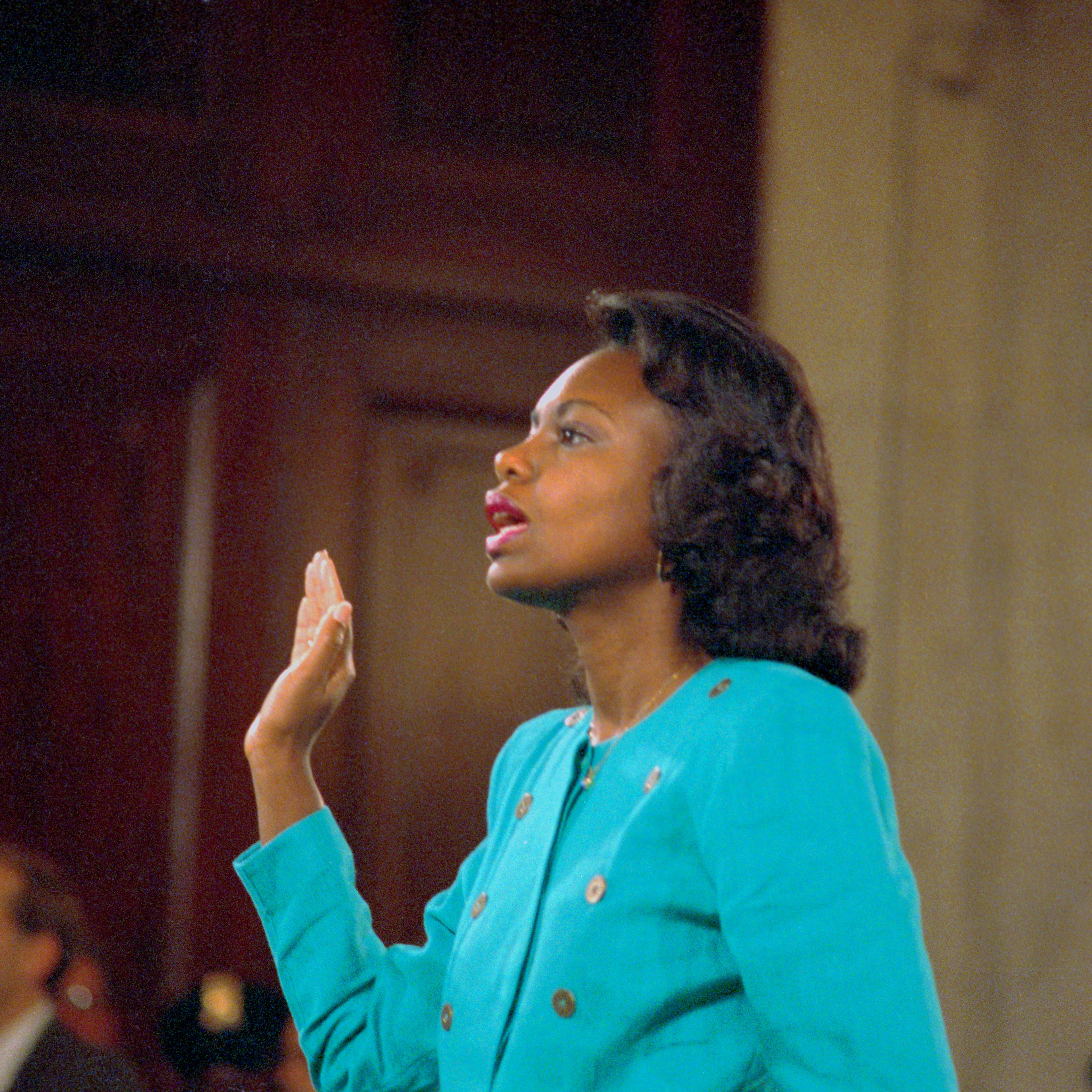 Lawyer Anita Hill Before Testifying at Senate Judiciary Hearing