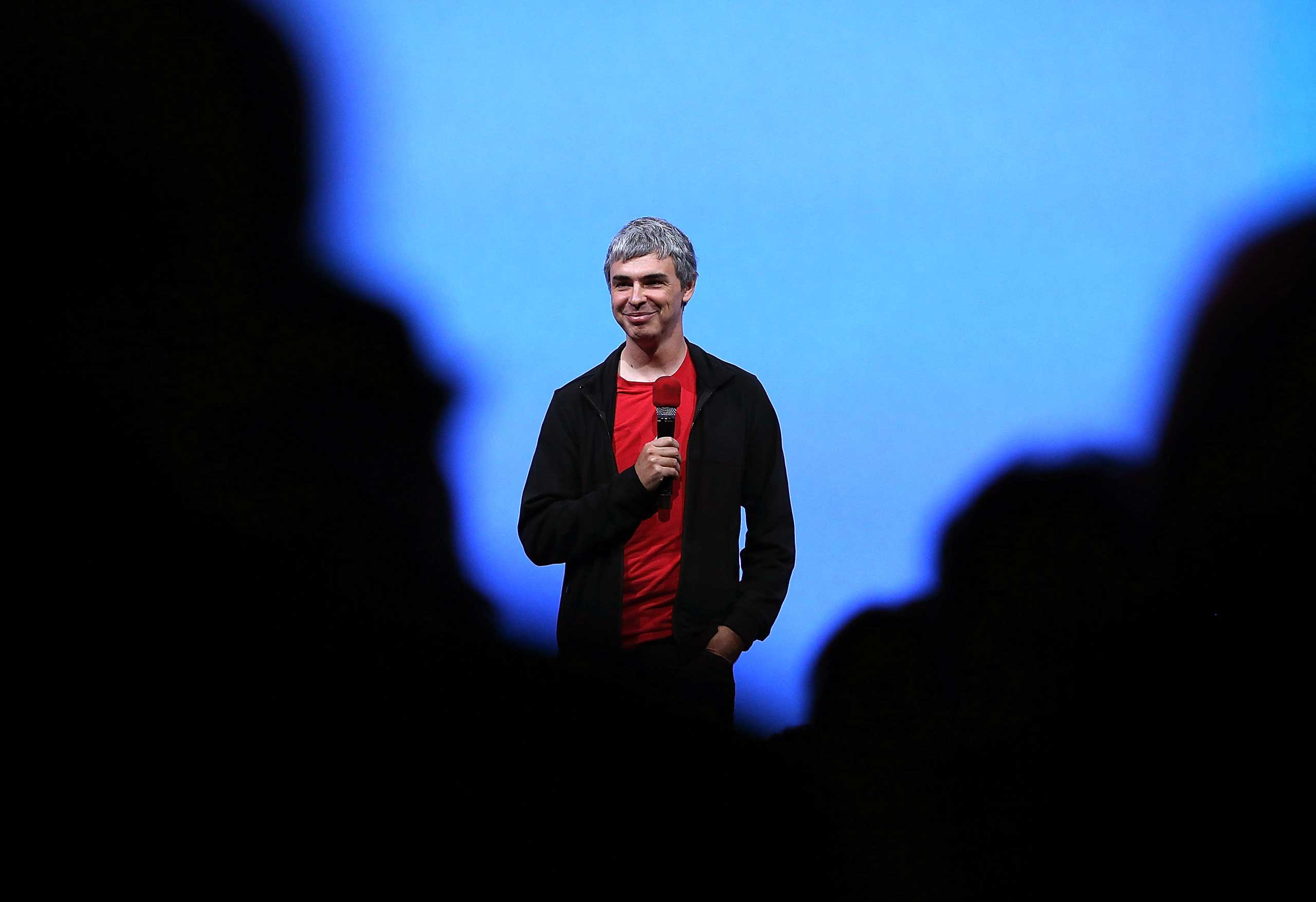 Larry Page, Google co-founder and CEO speaks during the opening keynote at the Google I/O developers conference at the Moscone Center on May 15, 2013 in San Francisco, Calif.