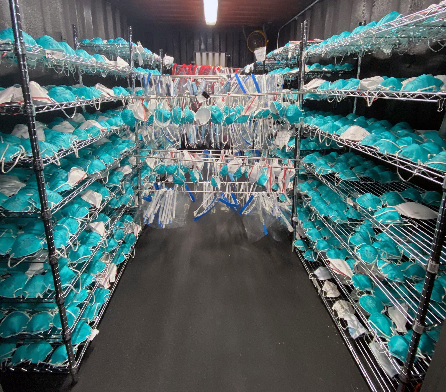 Battelle, a research and development nonprofit, decontaminates used N95 masks