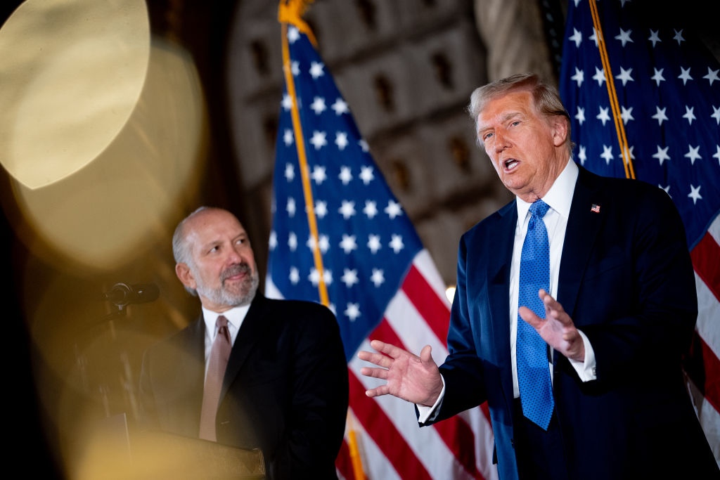 President-Elect Trump Speaks To The Press At Mar-A-Lago