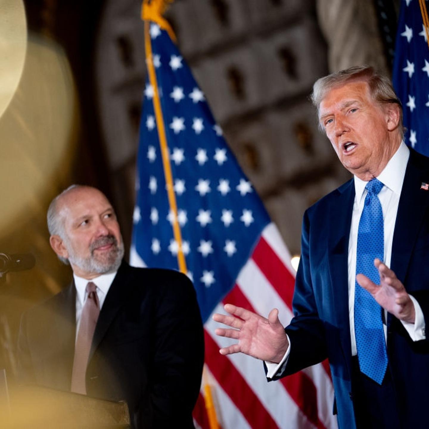 President-Elect Trump Speaks To The Press At Mar-A-Lago