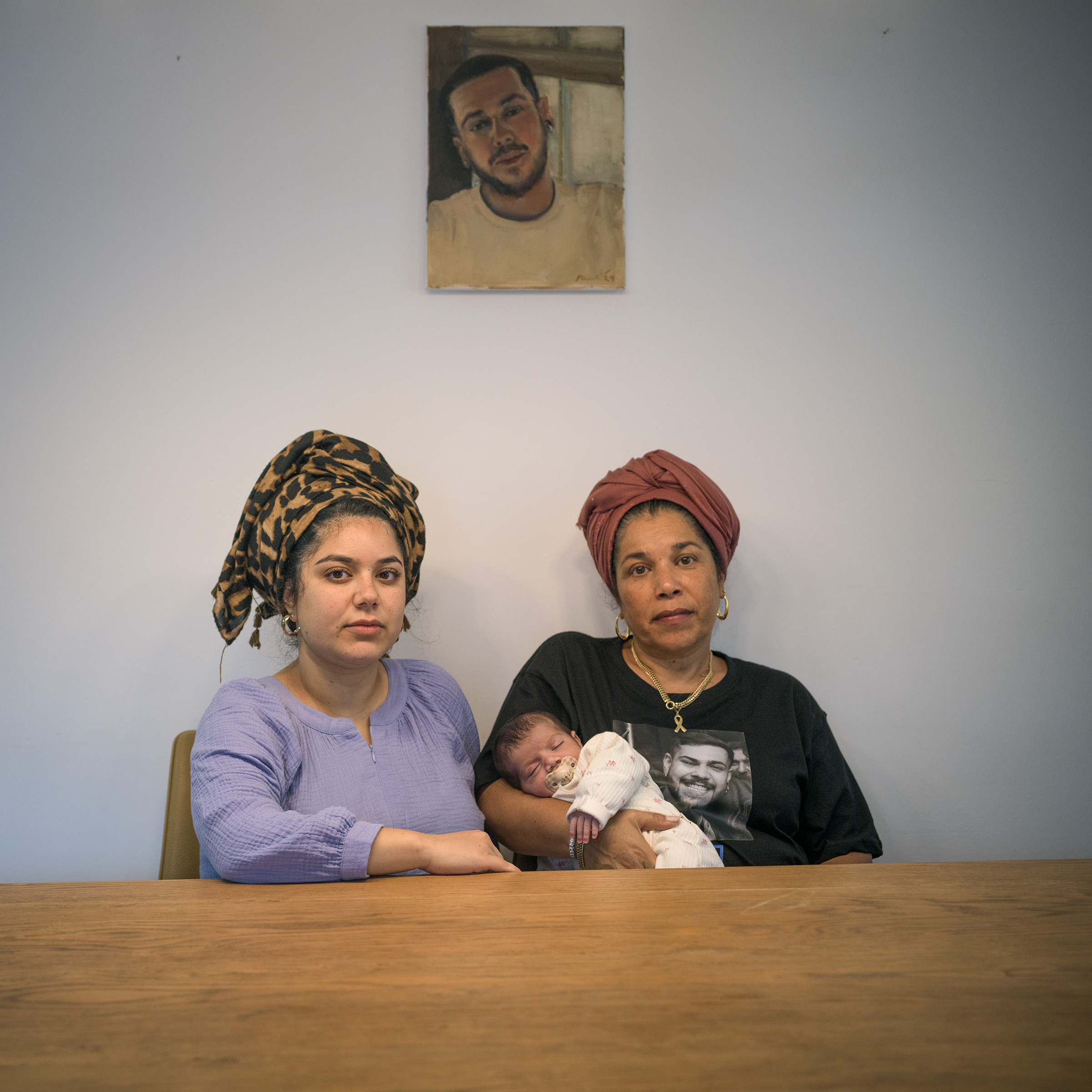 Sigi Cohen, right, with her daughter Yuval Tias and granddaughter Tuv Orah, at home in Rishon L’tzion, Israel, on Oct. 6.