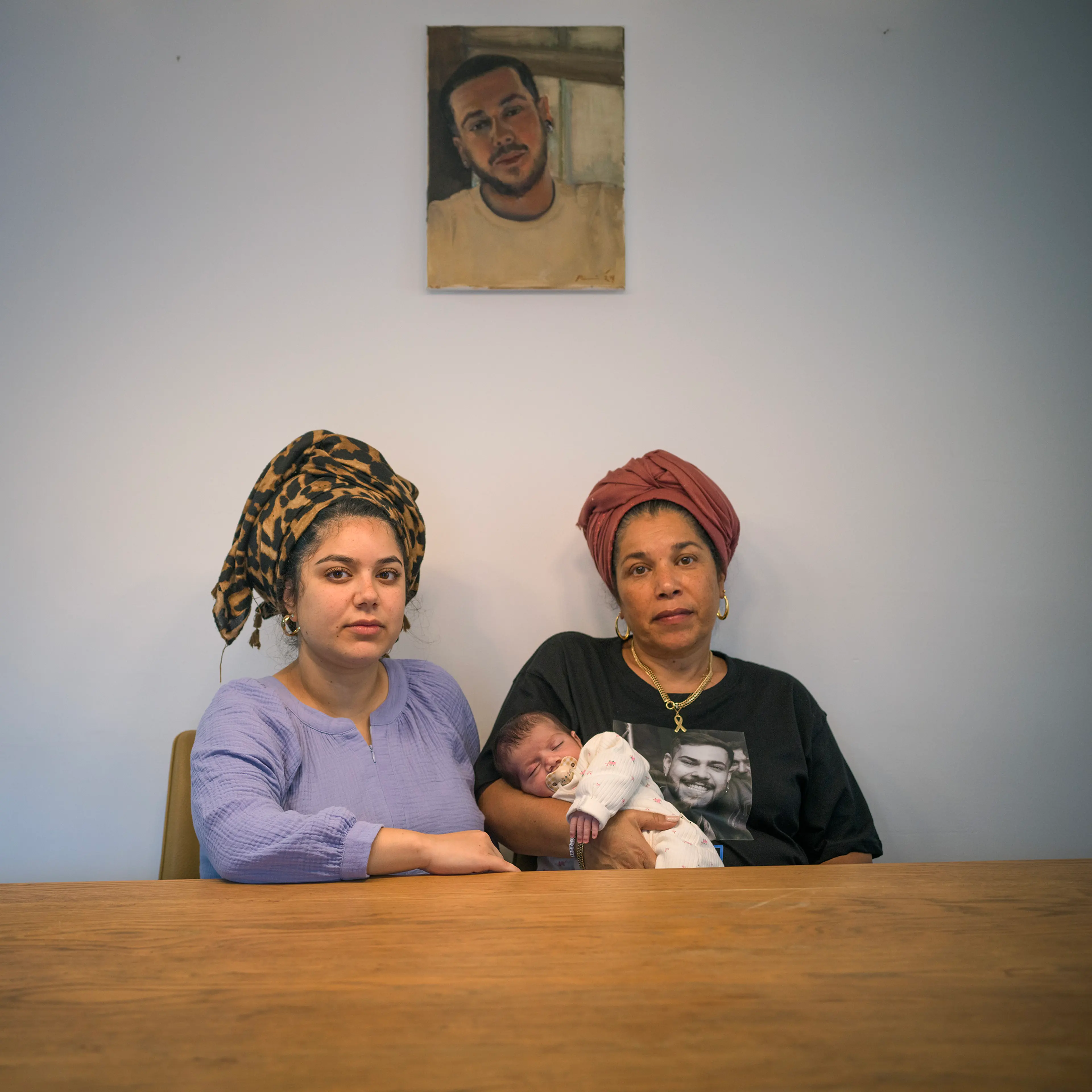 Sigi Cohen, right, with her daughter Yuval Tias and granddaughter Tuv Orah, at home in Rishon L’tzion, Israel, on Oct. 6.