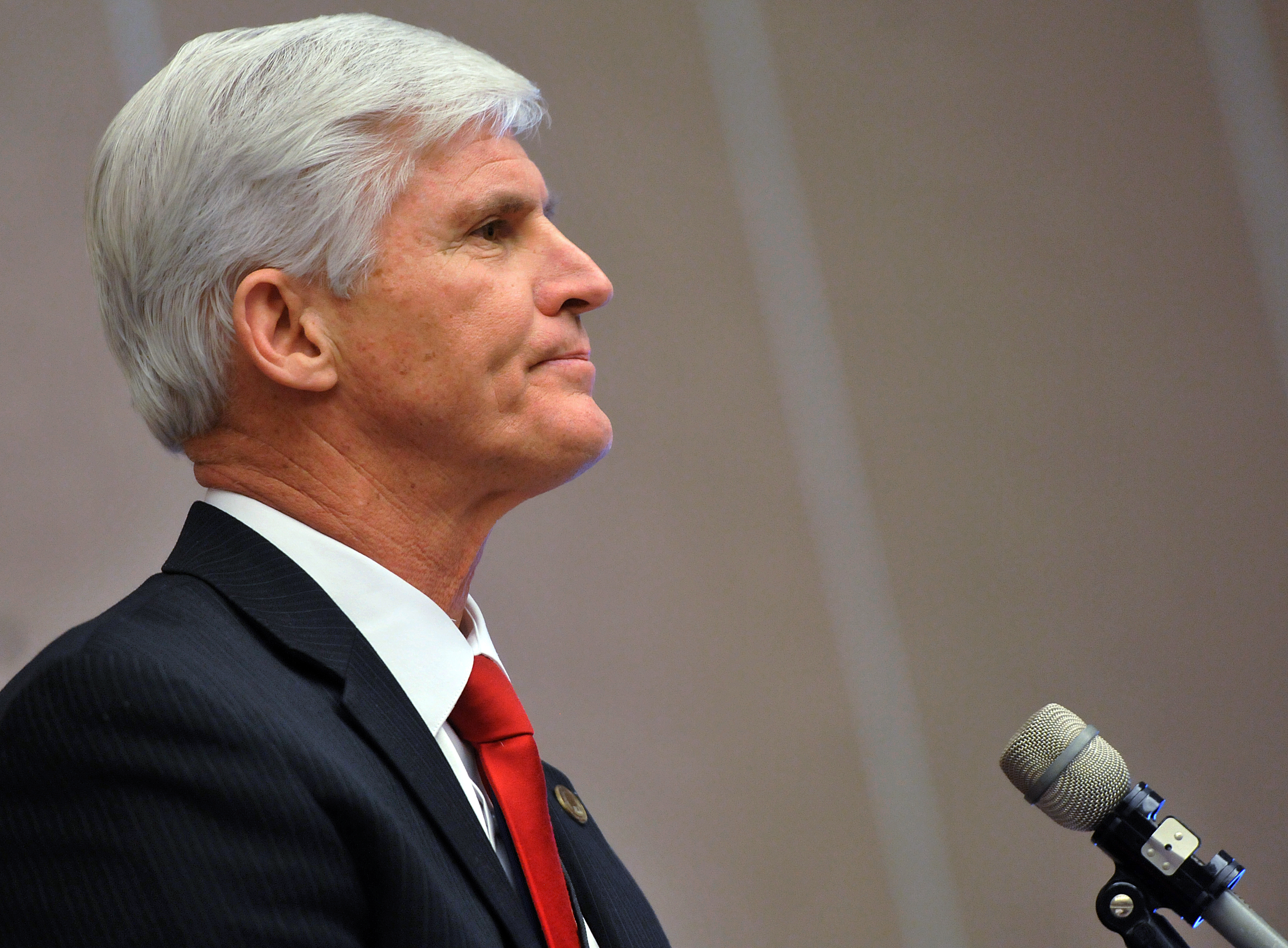 Republican National Committeeman Dave Agema speaks in Lansing, Mich. on Dec. 14, 2013.