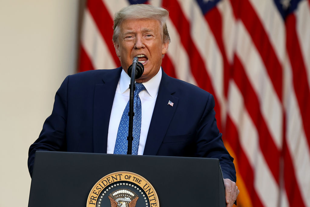 President Trump Holds A Press Briefing At The White House