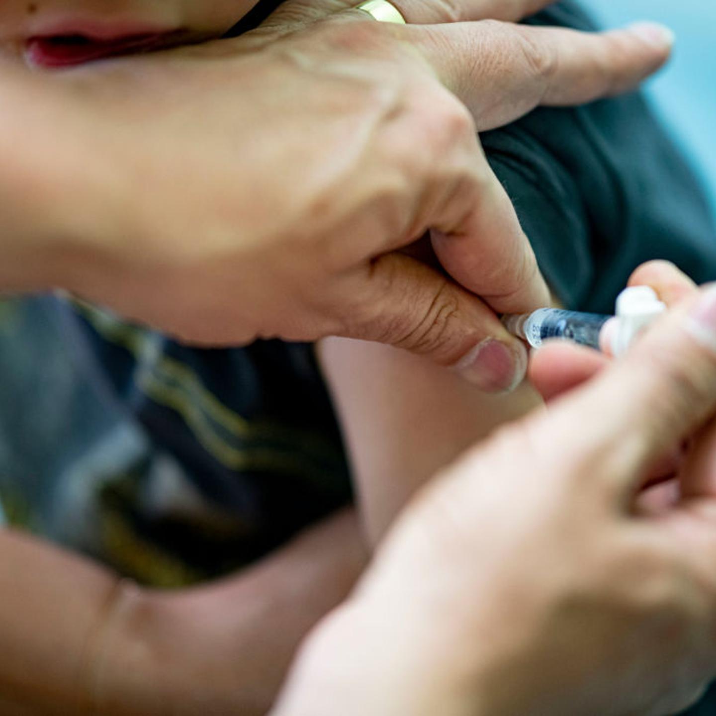 Child Gets DTP Combination Vaccination