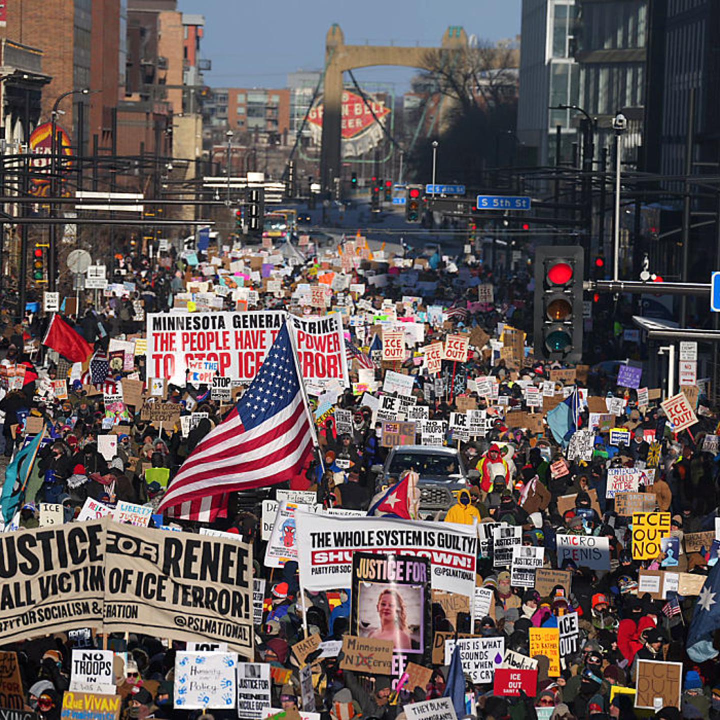 Anti-ICE (Immigration and Customs Enforcement) demonstration, Minneapolis, Minnesota, January 2026