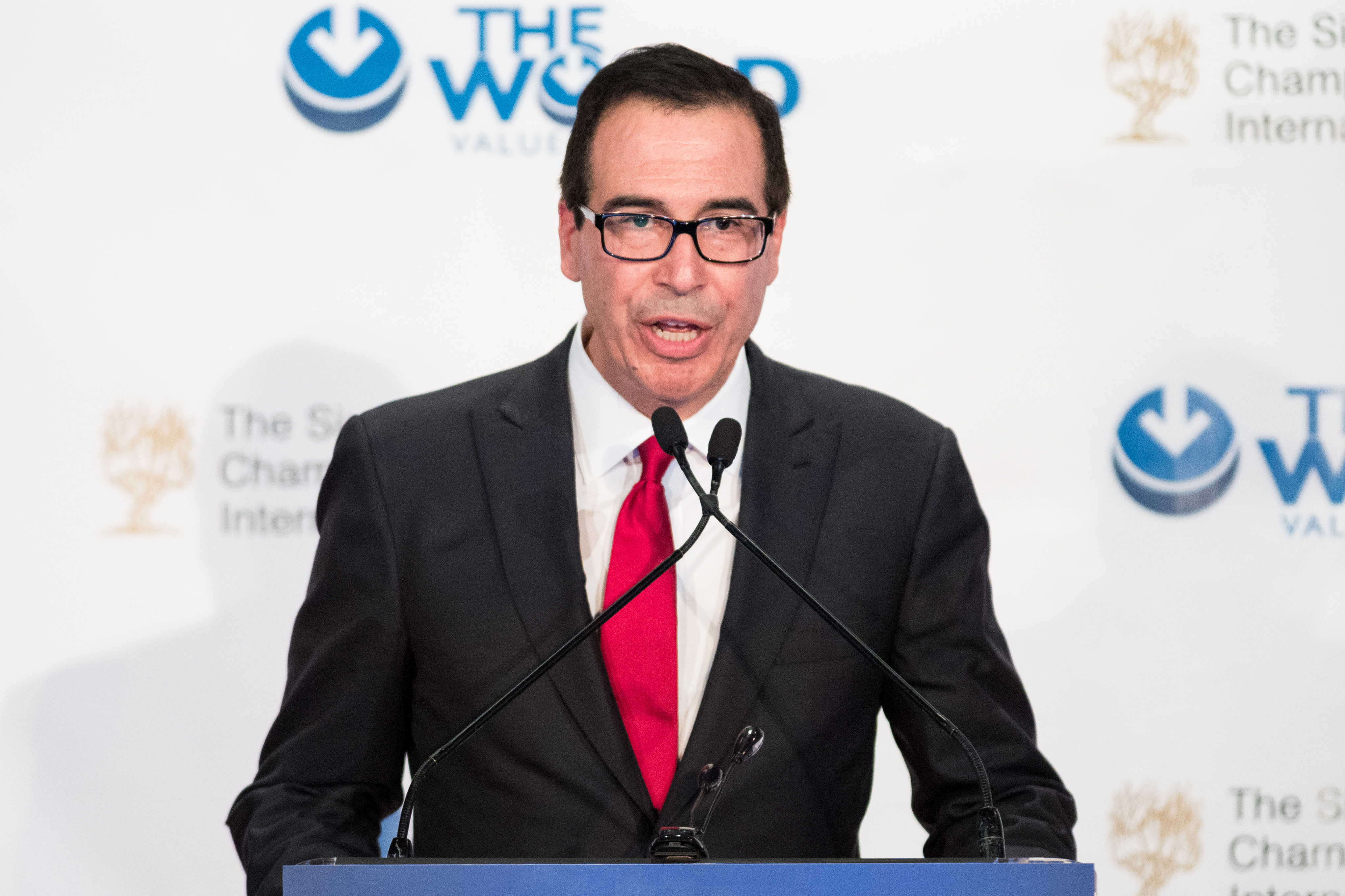 Steven Mnuchin, U.S. Secretary of the Treasury, speaking at