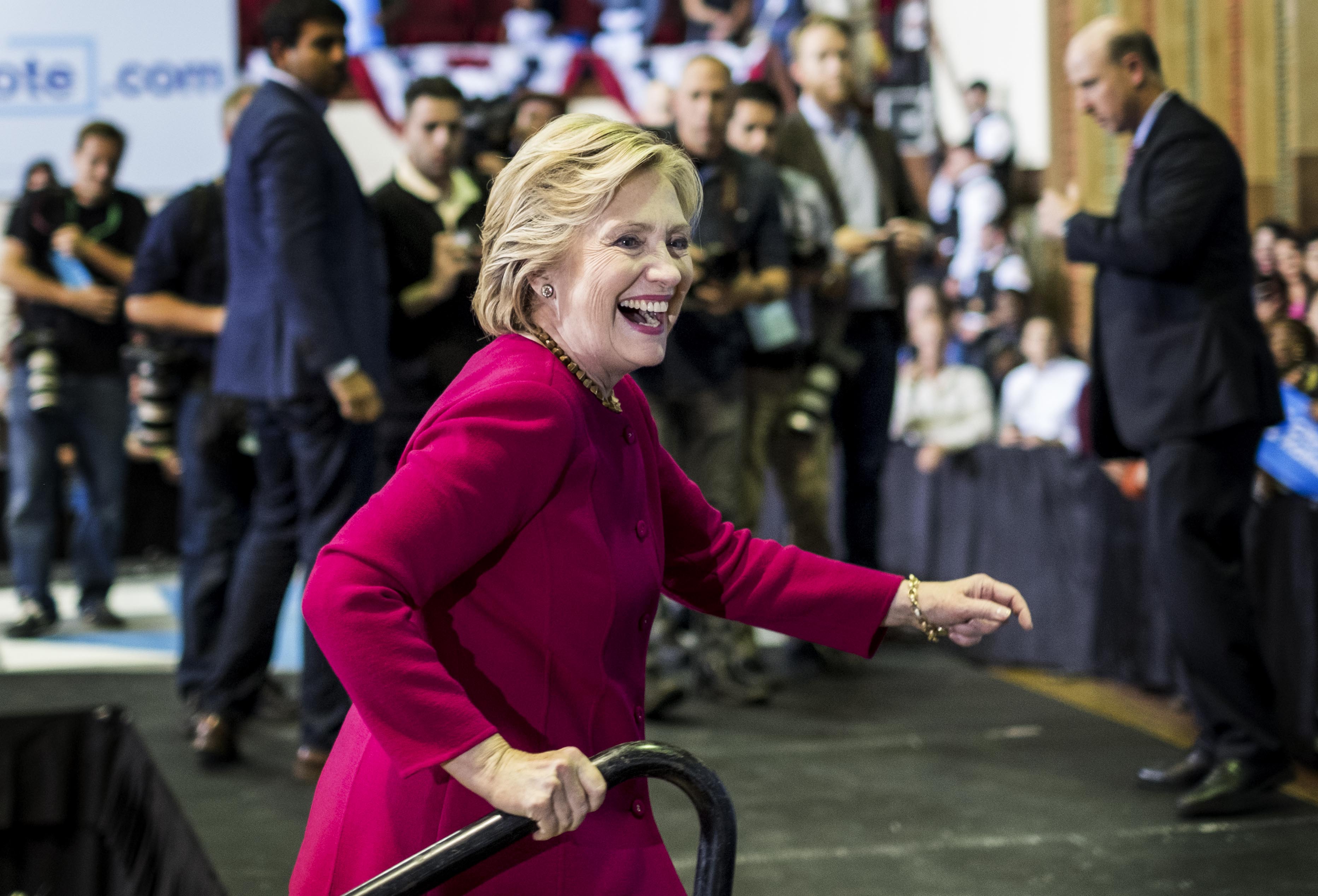 Democratic Nominee for President of the United States former Secretary of State Hillary Clinton