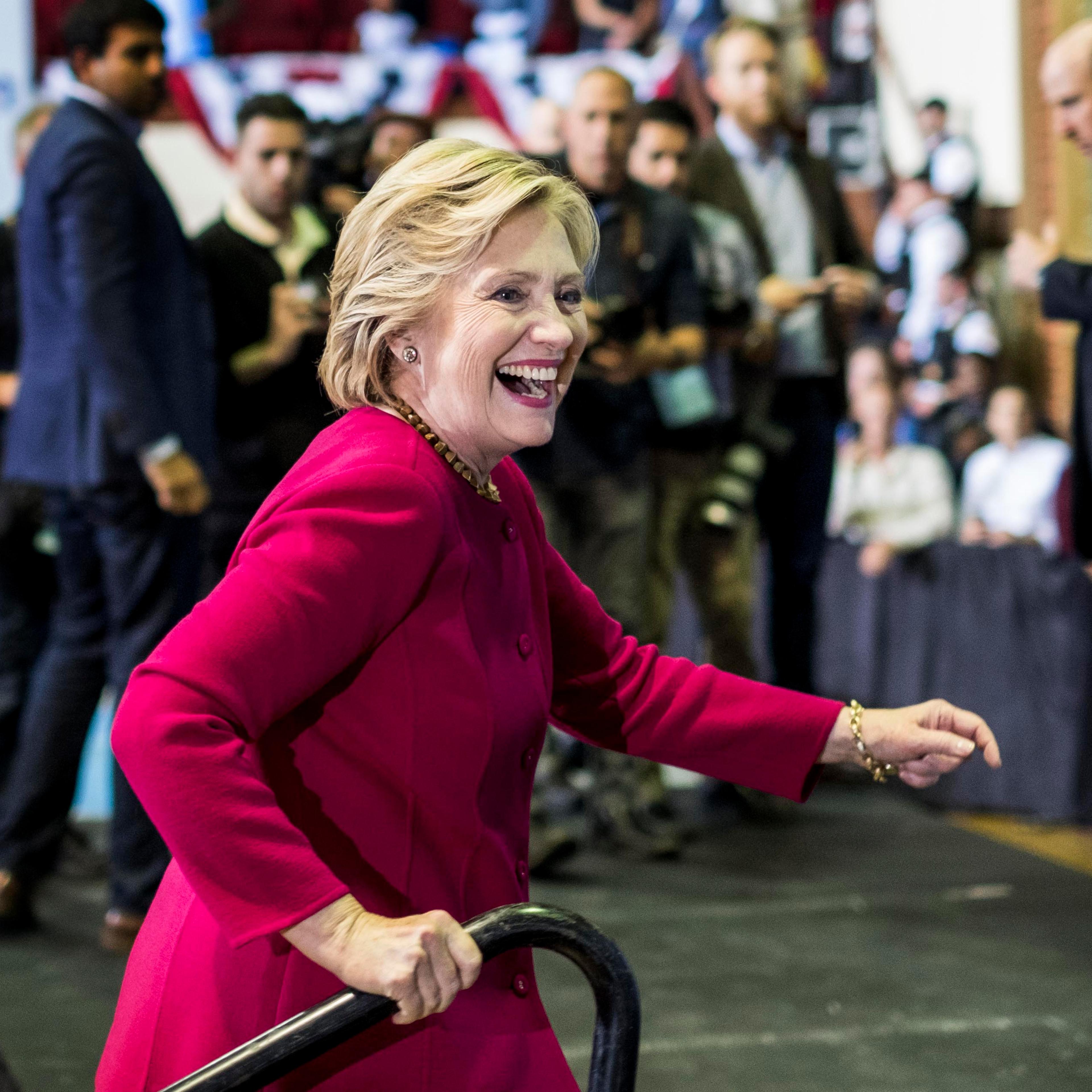 Democratic Nominee for President of the United States former Secretary of State Hillary Clinton