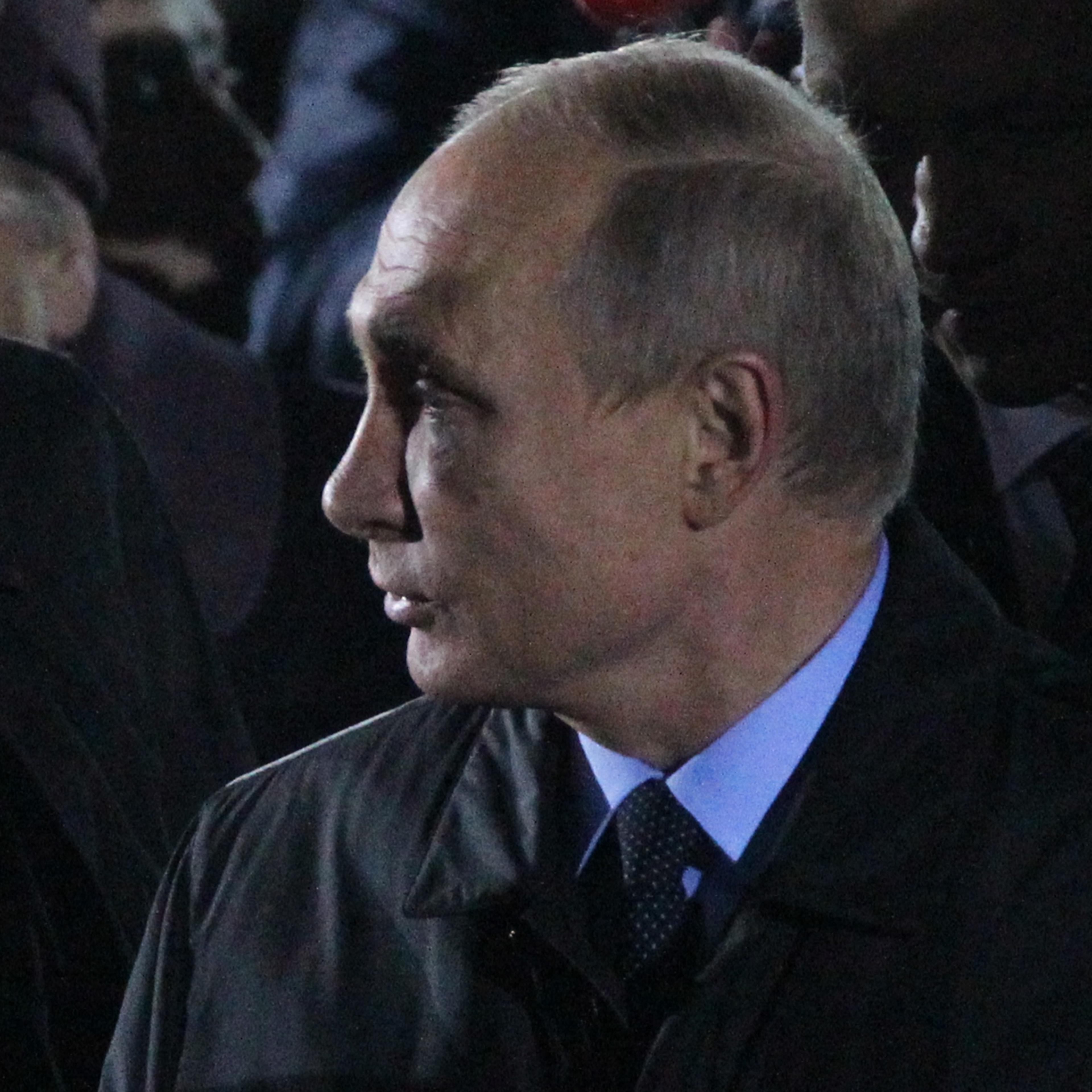 Russian President Vladimir Putin opens a monument to victims of Soviet-era political repressions