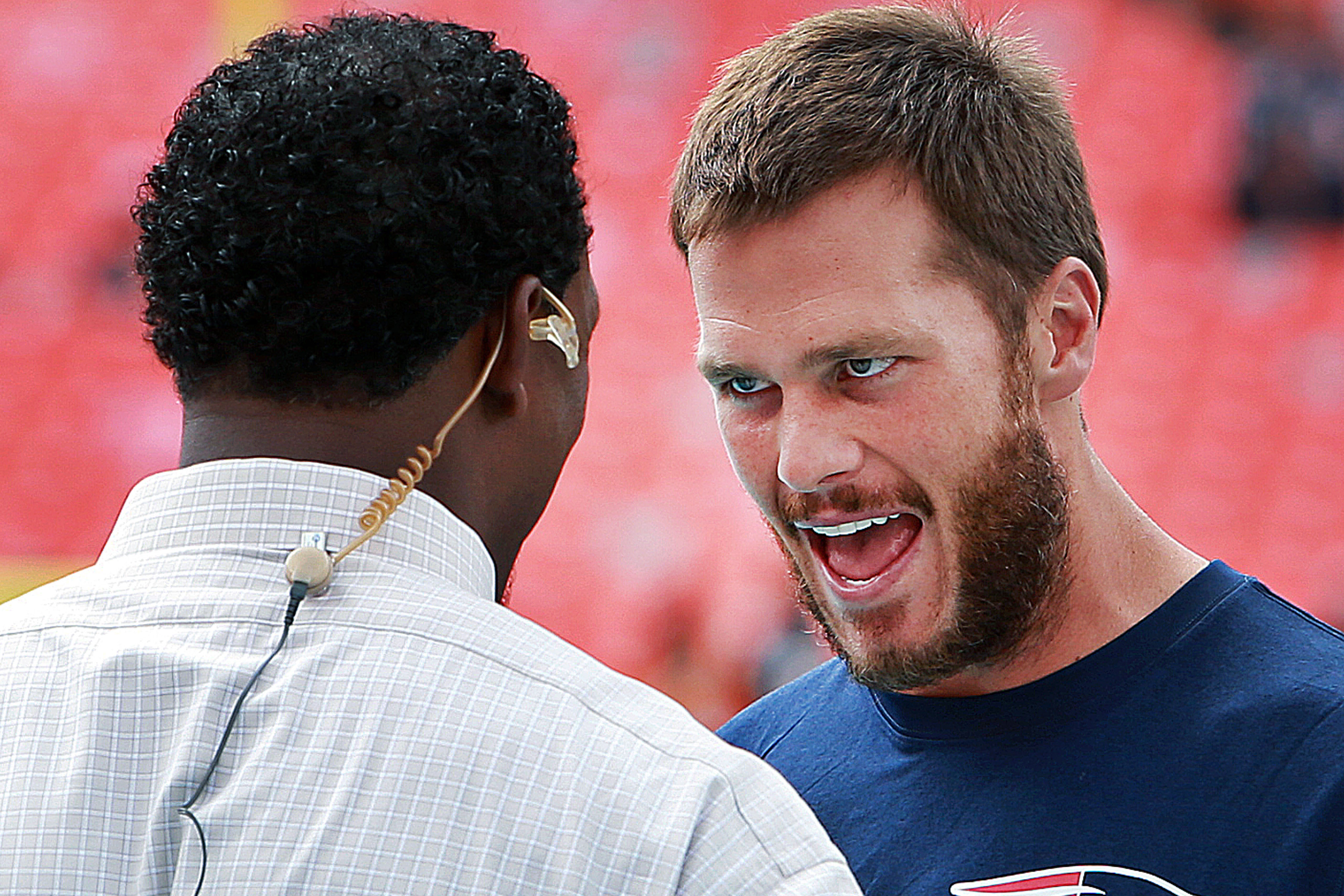 Tom Brady prior to the New England Patriots vs. Miami Dolphins at Sun Life Stadium