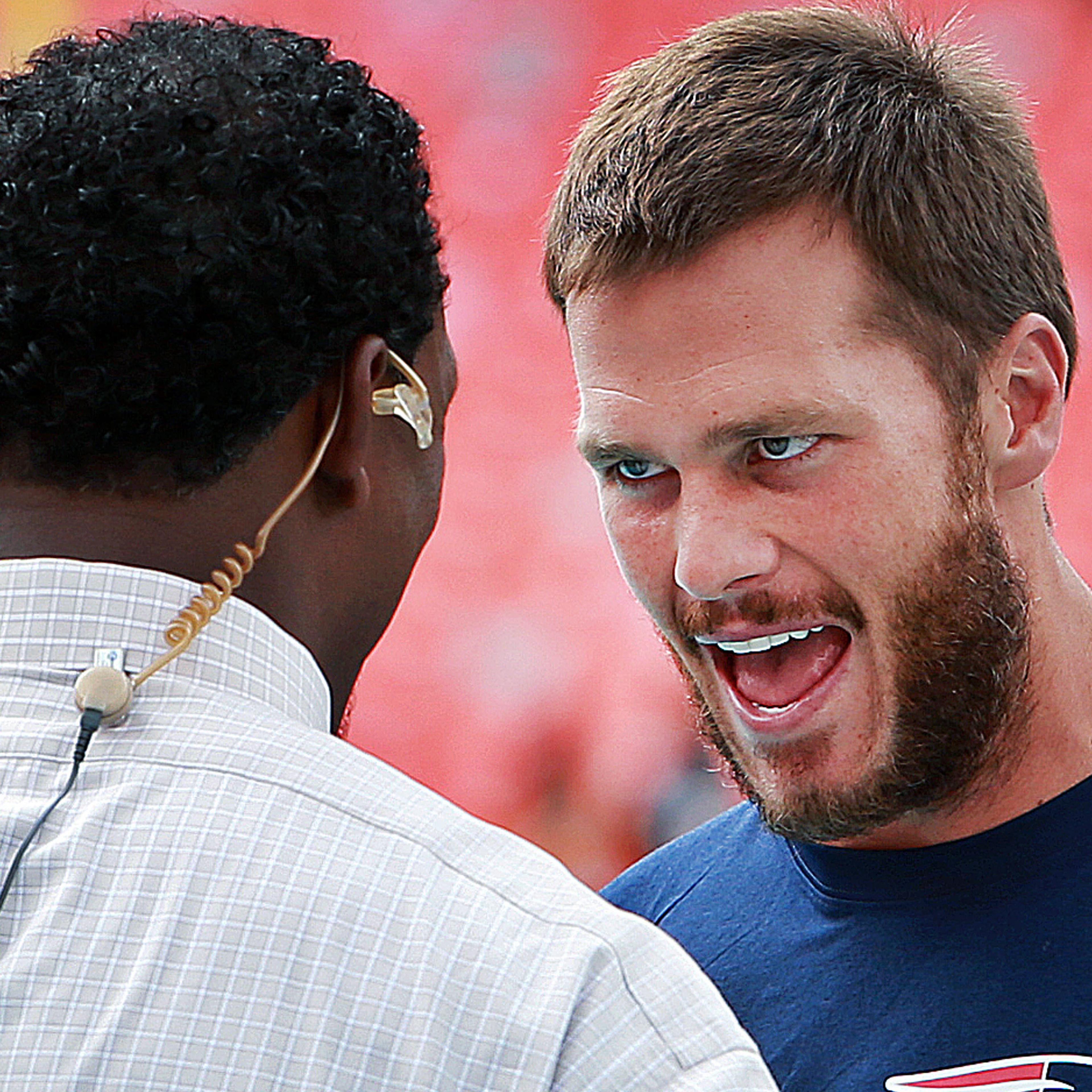 Tom Brady prior to the New England Patriots vs. Miami Dolphins at Sun Life Stadium