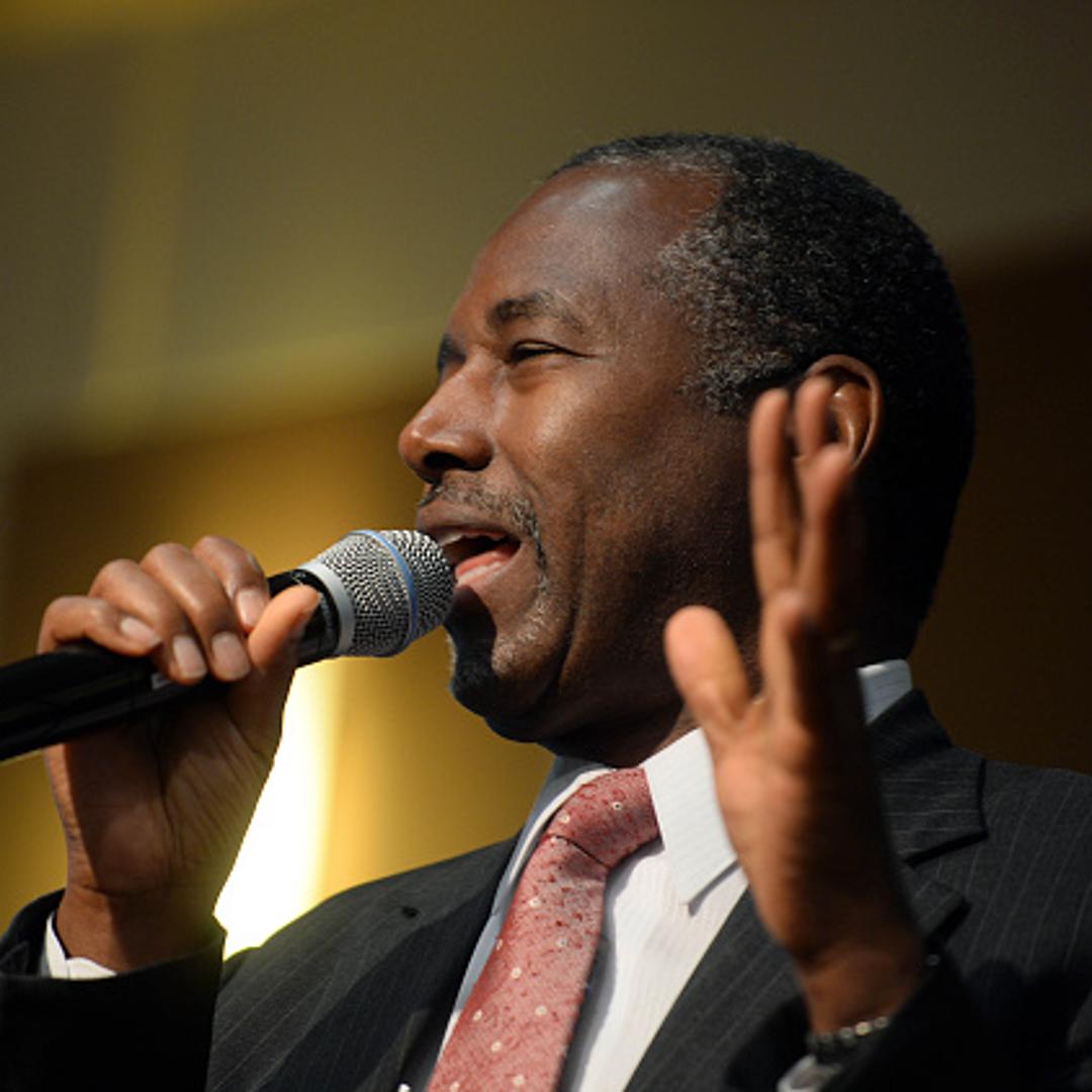 Republican presidential candidate Ben Carson speaks during a town hall event at River Woods September 30, 2015 in Exeter, New Hampshire.