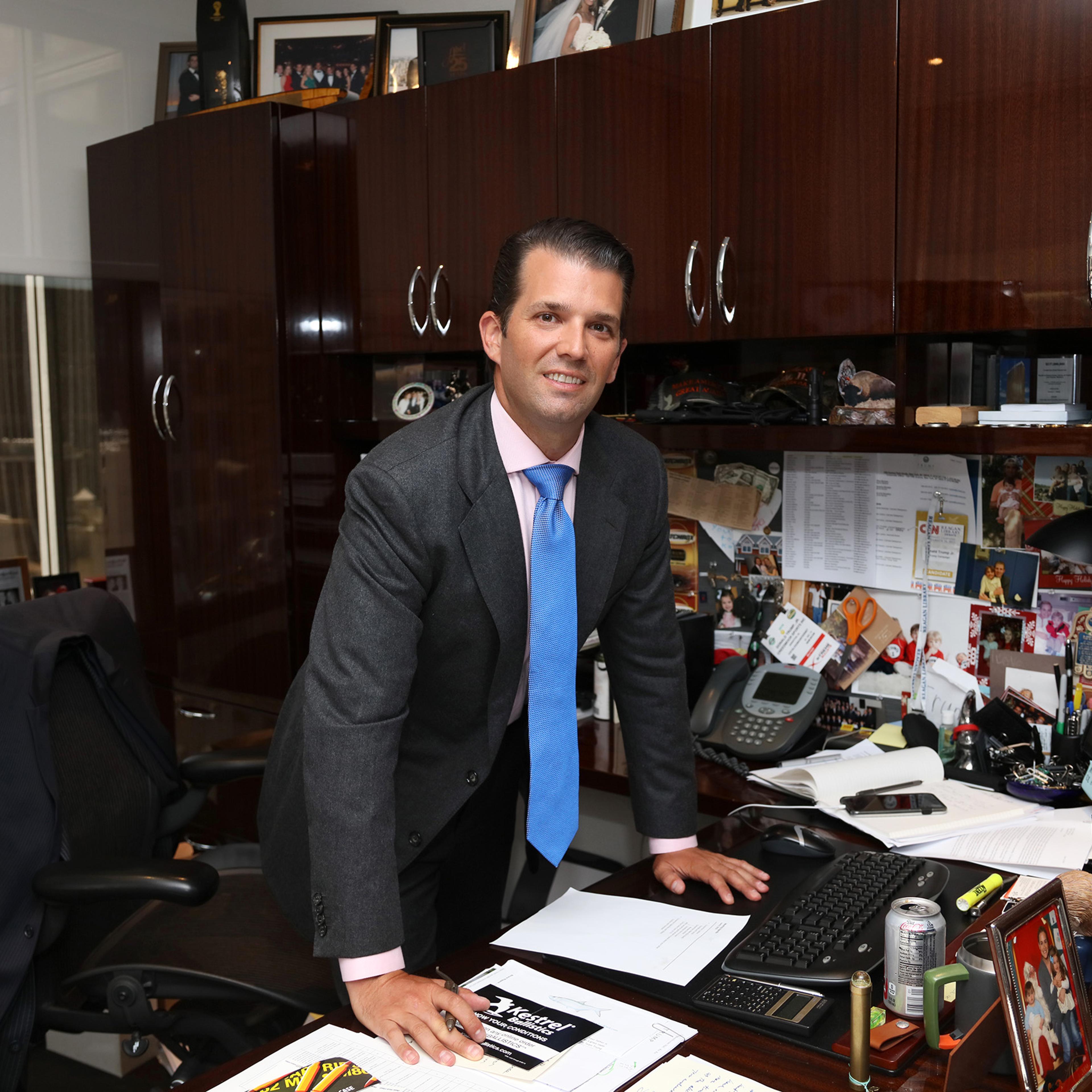 Donald Trump Jr. in his office at Trump Tower in New York City on July 6, 2016.