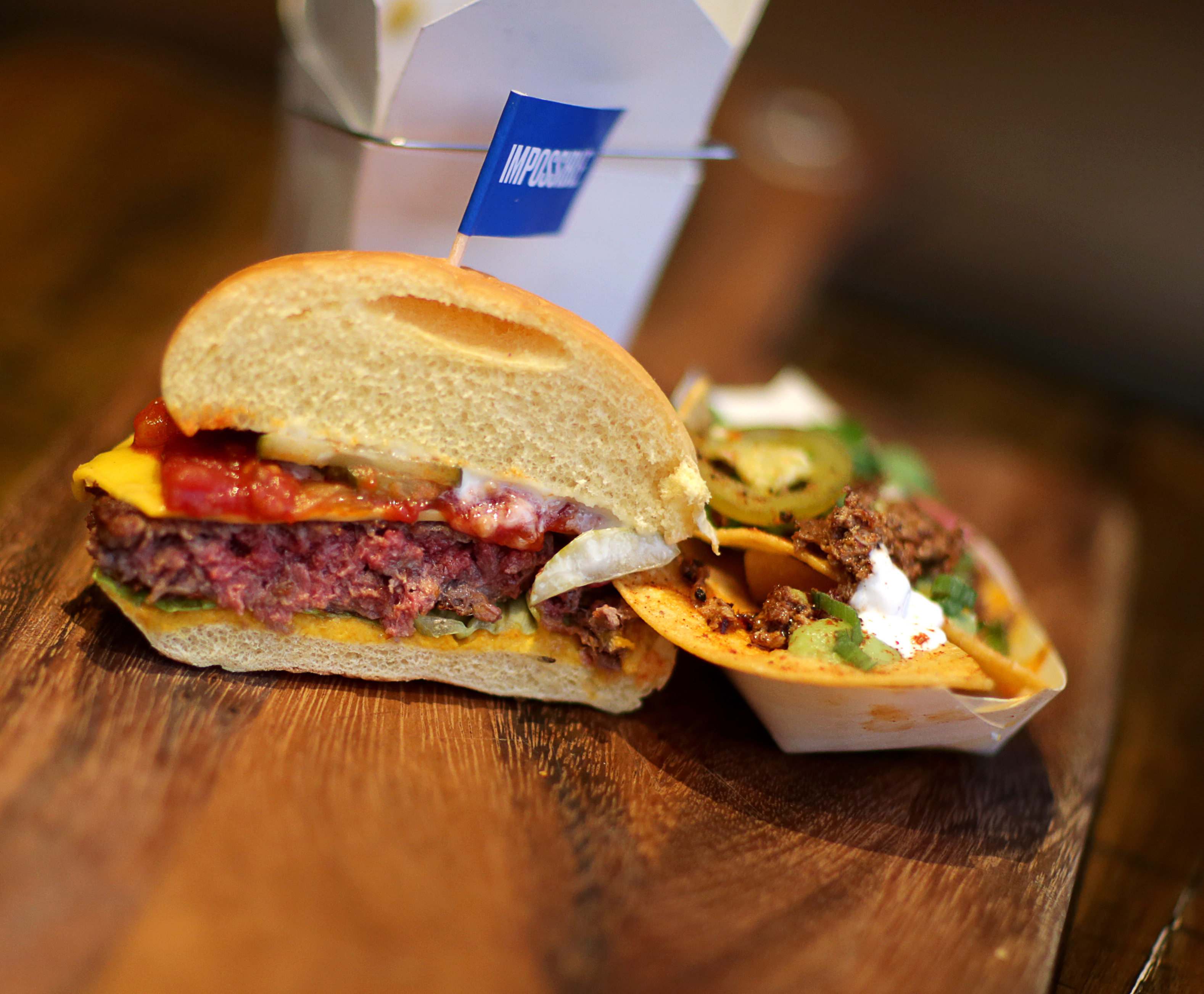 Meatless Impossible Burger At Little Donkey In Cambridge