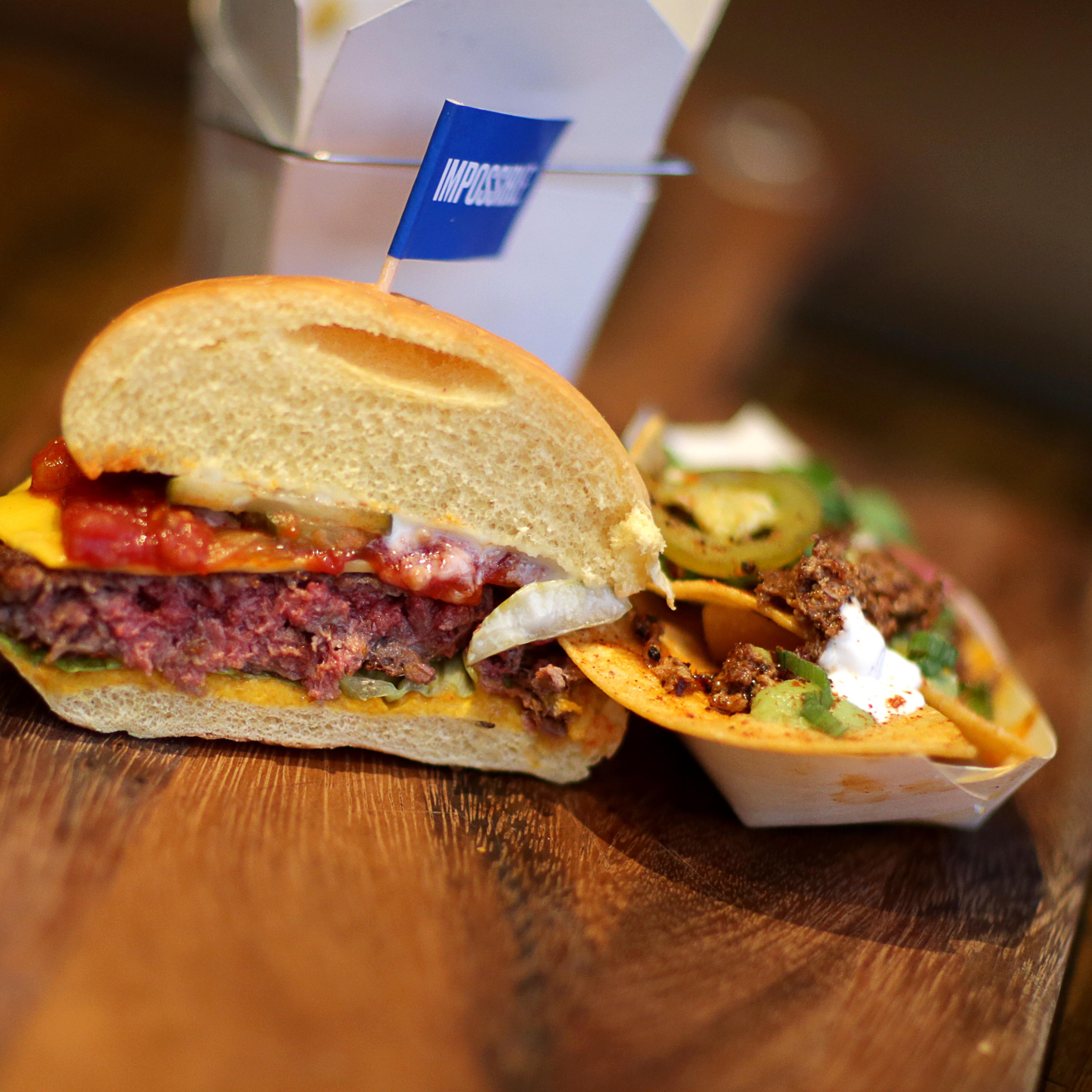 Meatless Impossible Burger At Little Donkey In Cambridge