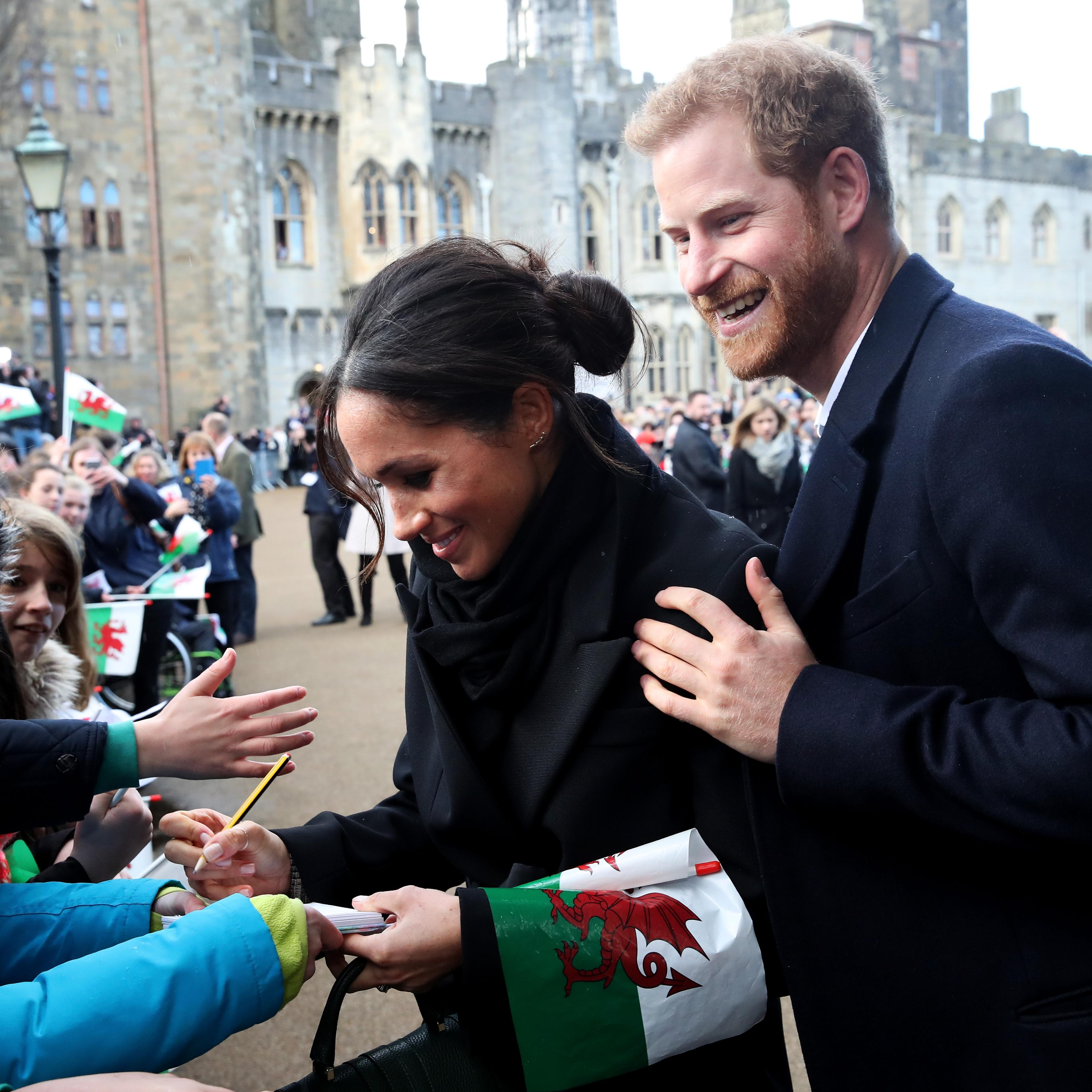 Prince Harry And Meghan Markle Visit Cardiff Castle