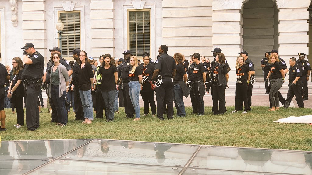 New images show Capitol police arresting protesters rallying against judge Kavanaugh
