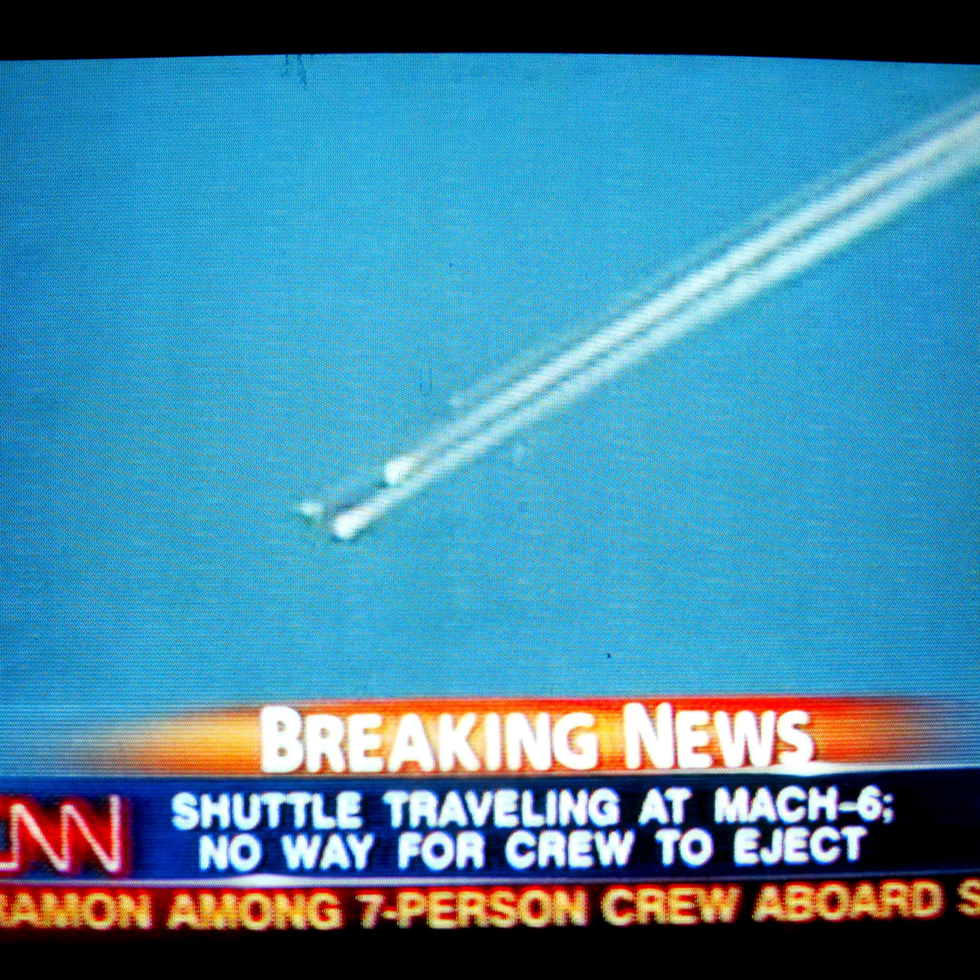 Space Shuttle Columbia Breaks Up In Flight