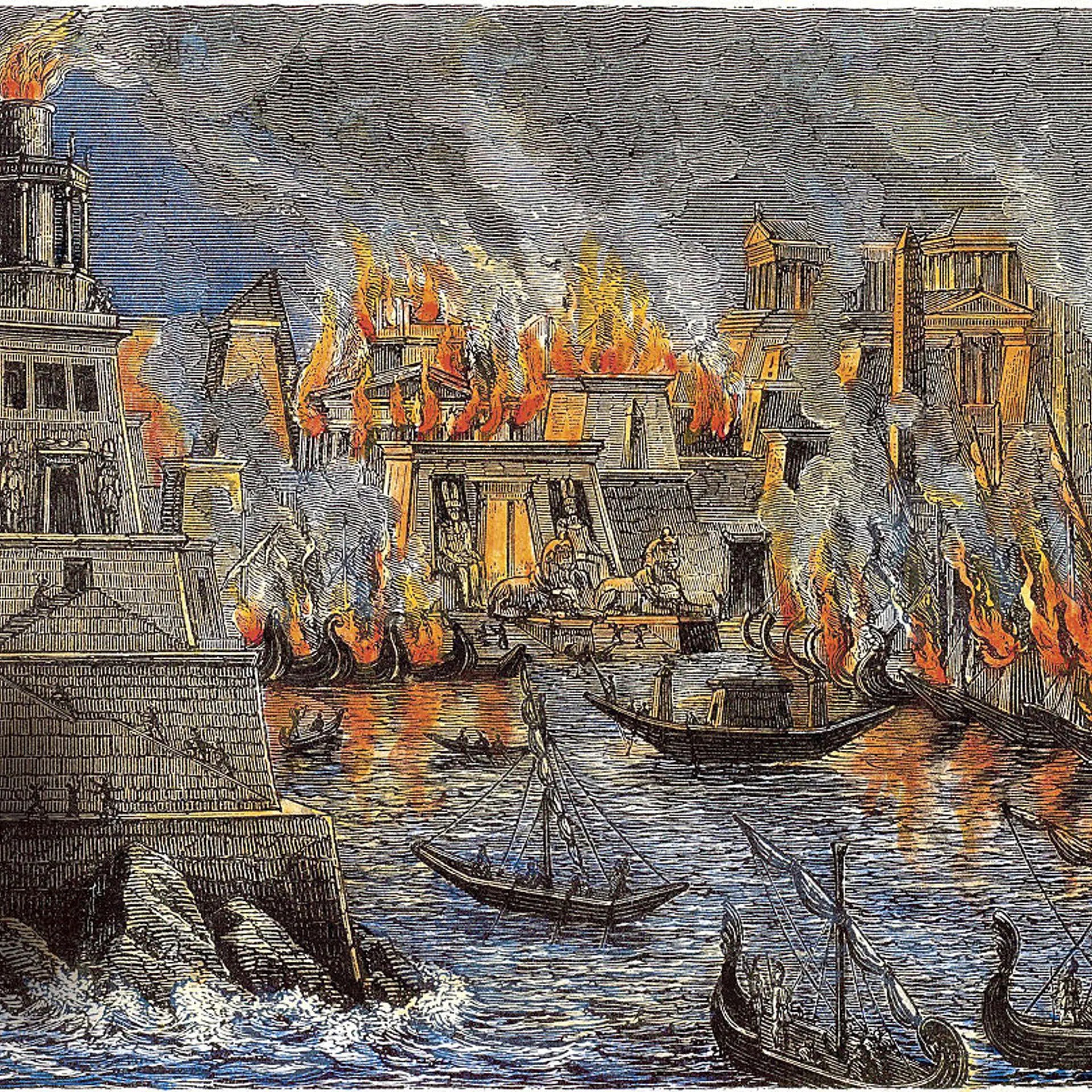 The Burning of the Library of Alexandria, 1876