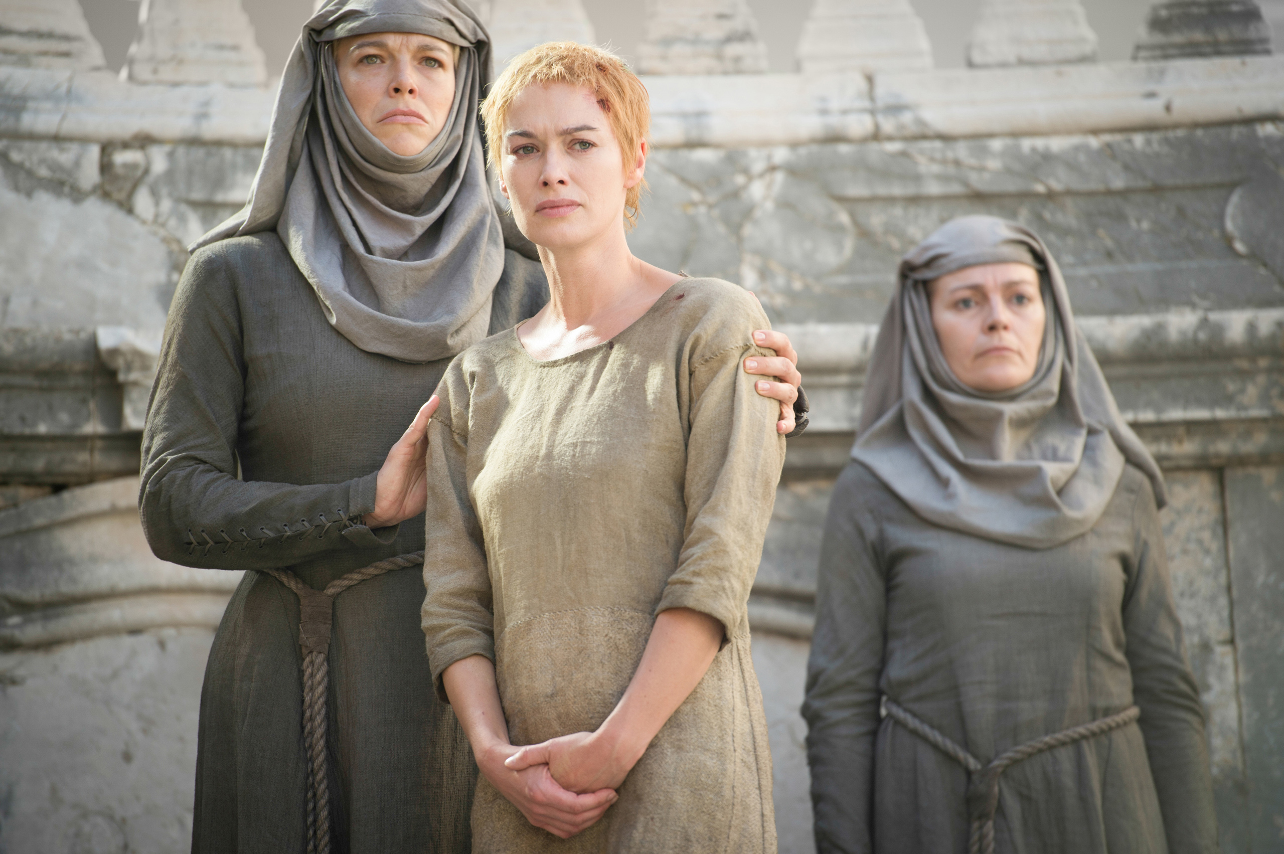 Lena Headey as Cersei in Game of Thrones, Season 5, Ep. 10.