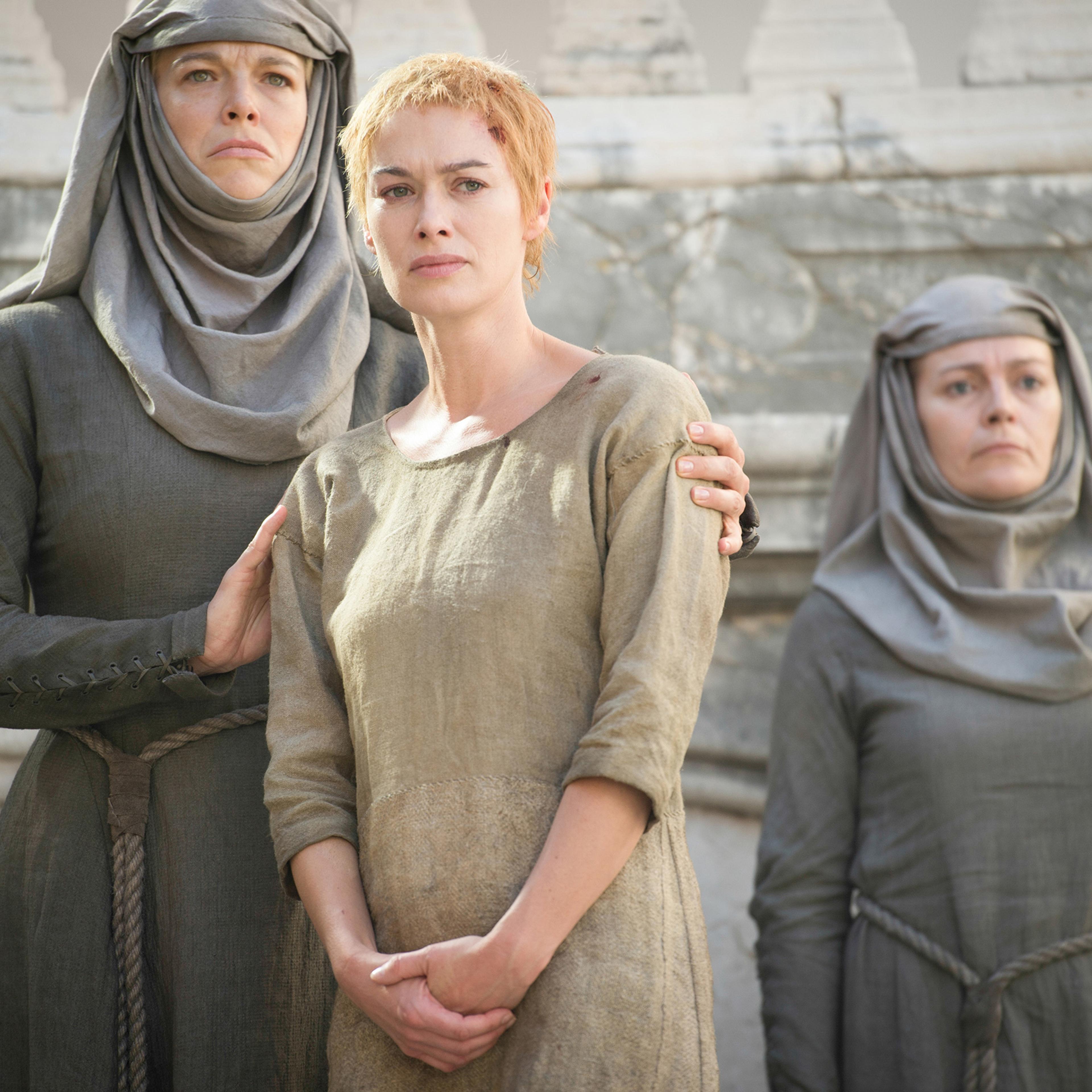 Lena Headey as Cersei in Game of Thrones, Season 5, Ep. 10.
