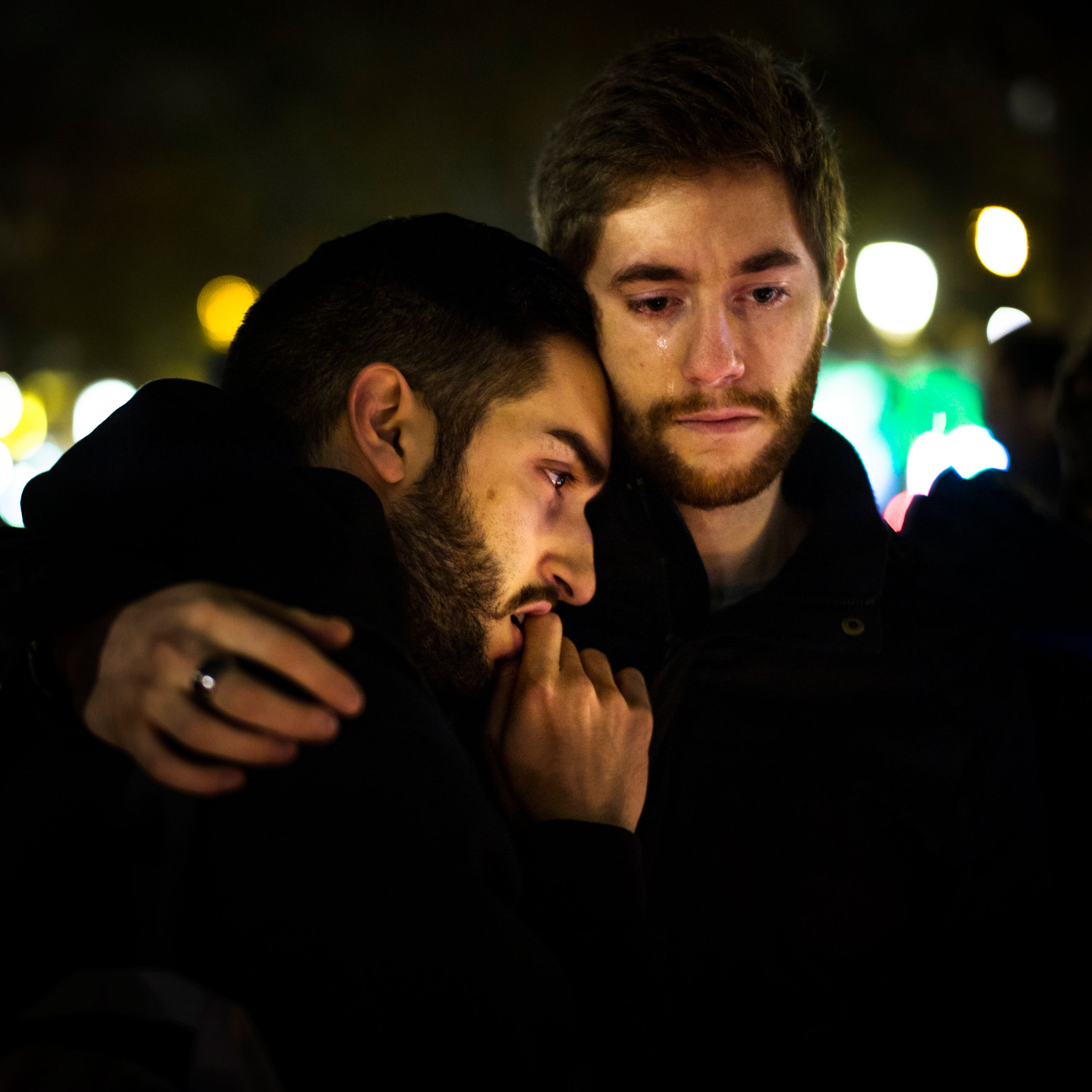 Paris Mourners on Place de la Republique