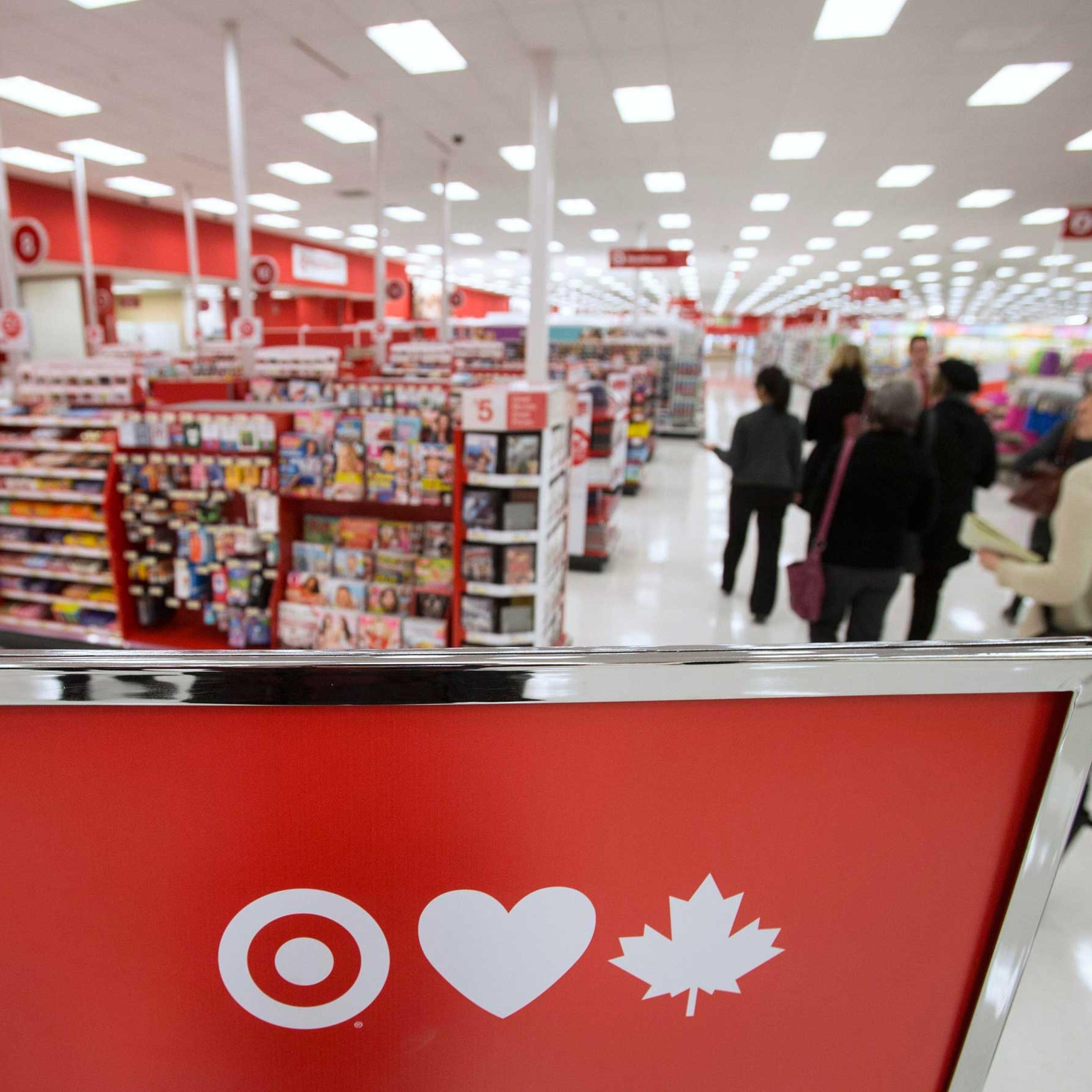 File photo of members of the media touring Target Canada's pilot store in Guelph, Ontario