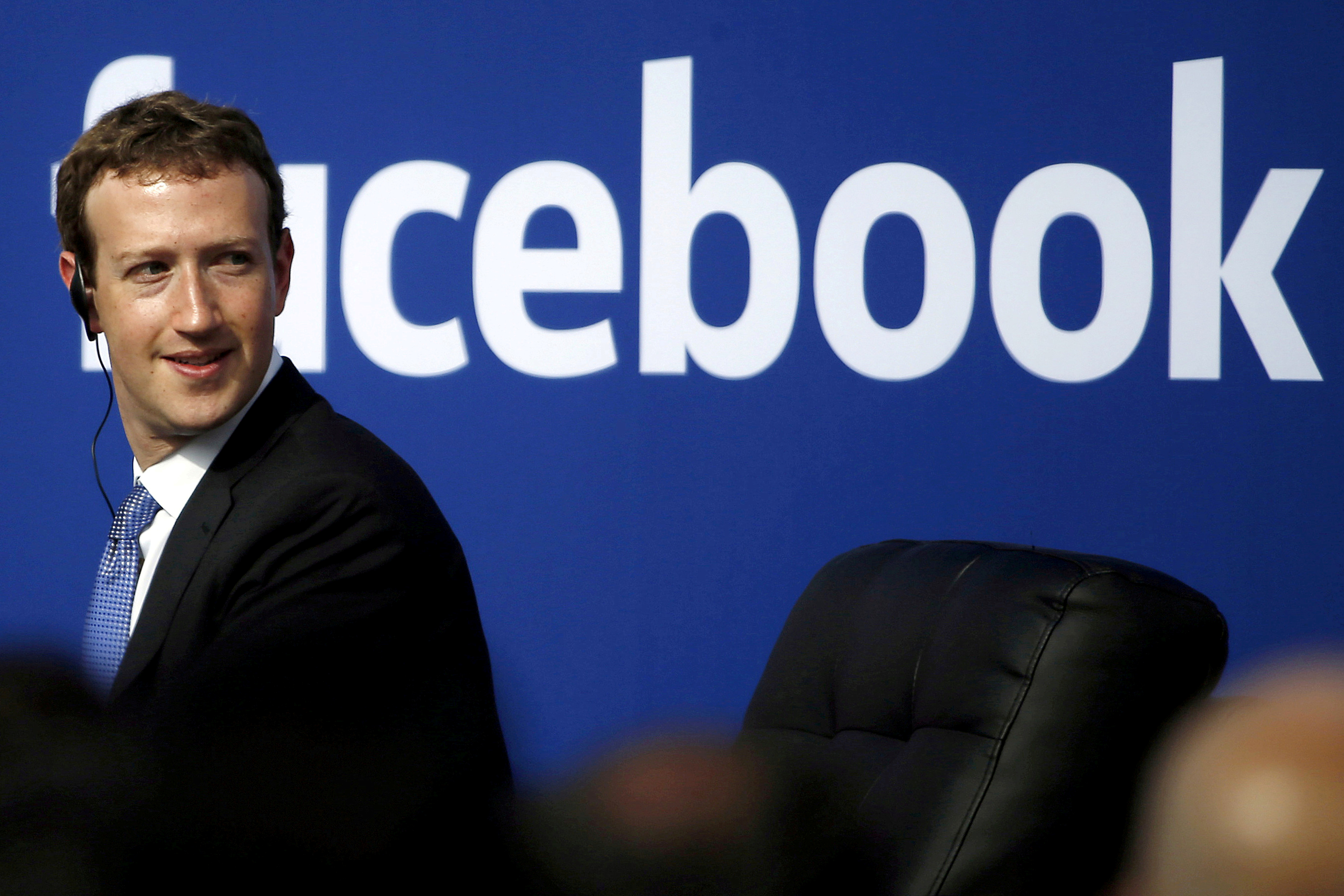 FILE PHOTO: Facebook CEO Zuckerberg during a town hall at Facebook's headquarters in Menlo Park