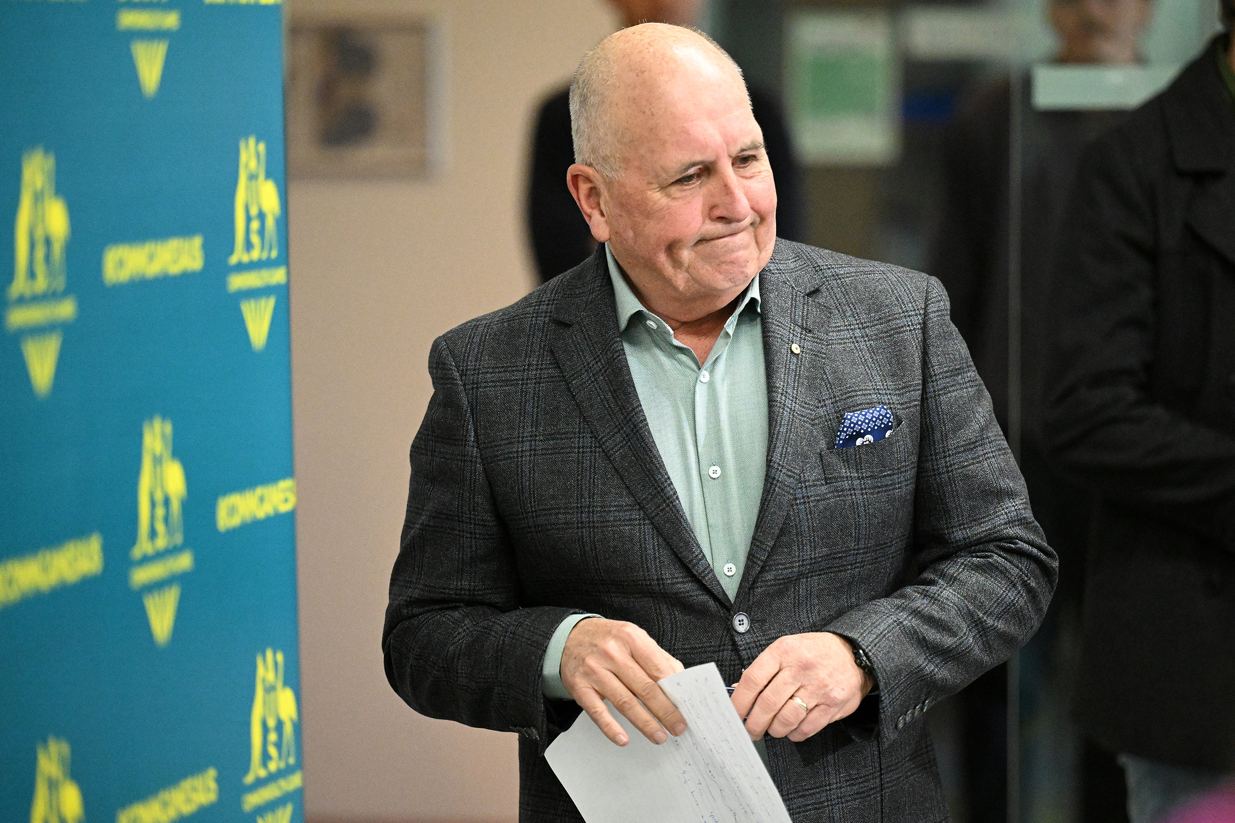 Commonwealth Games Australia CEO Craig Phillips arrives to speak to media during at a press conference in Melbourne on July 18. The Victorian Andrews Labor Government has canceled the 2026 commonwealth games, slated to be held across Victoria.