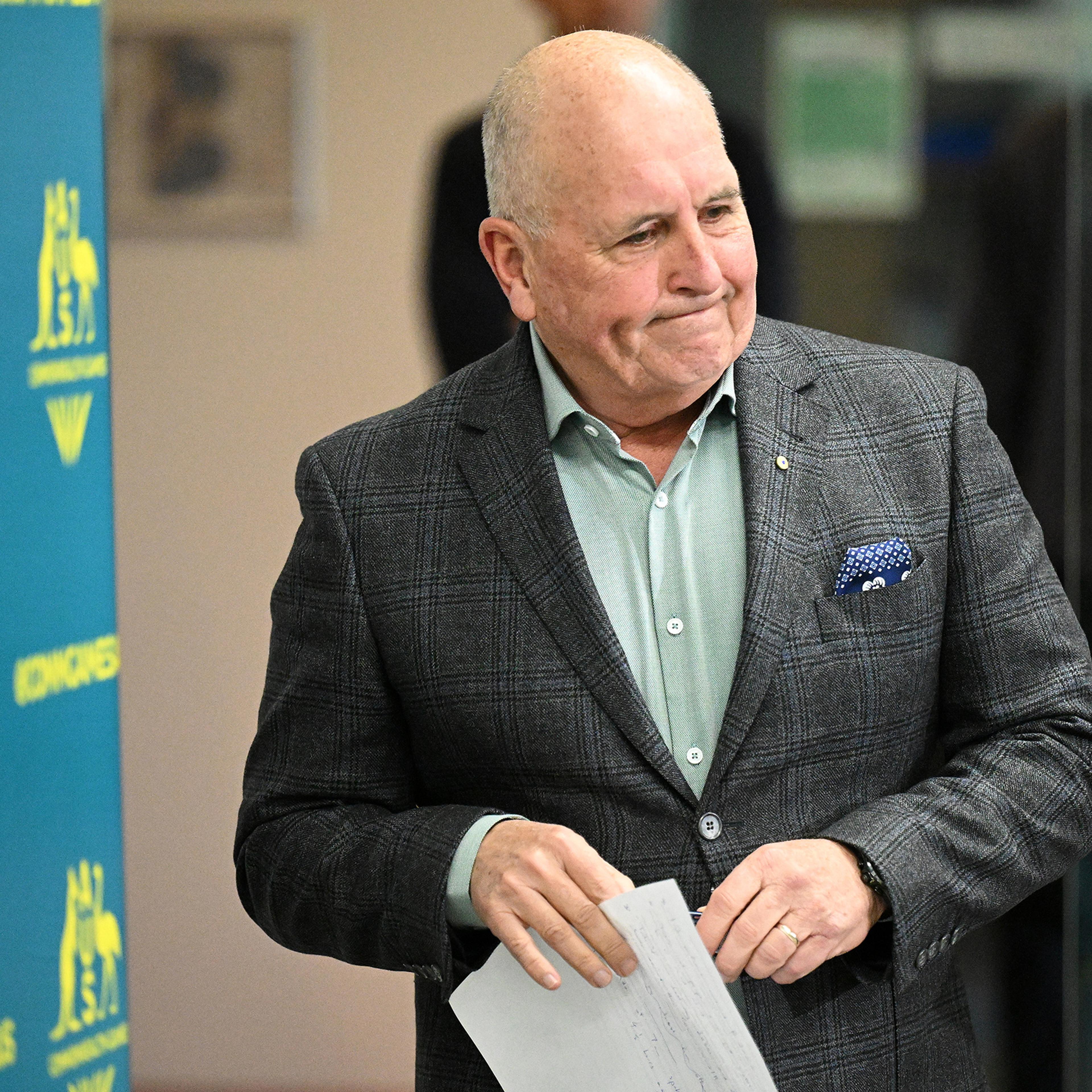 Commonwealth Games Australia CEO Craig Phillips arrives to speak to media during at a press conference in Melbourne on July 18. The Victorian Andrews Labor Government has canceled the 2026 commonwealth games, slated to be held across Victoria.