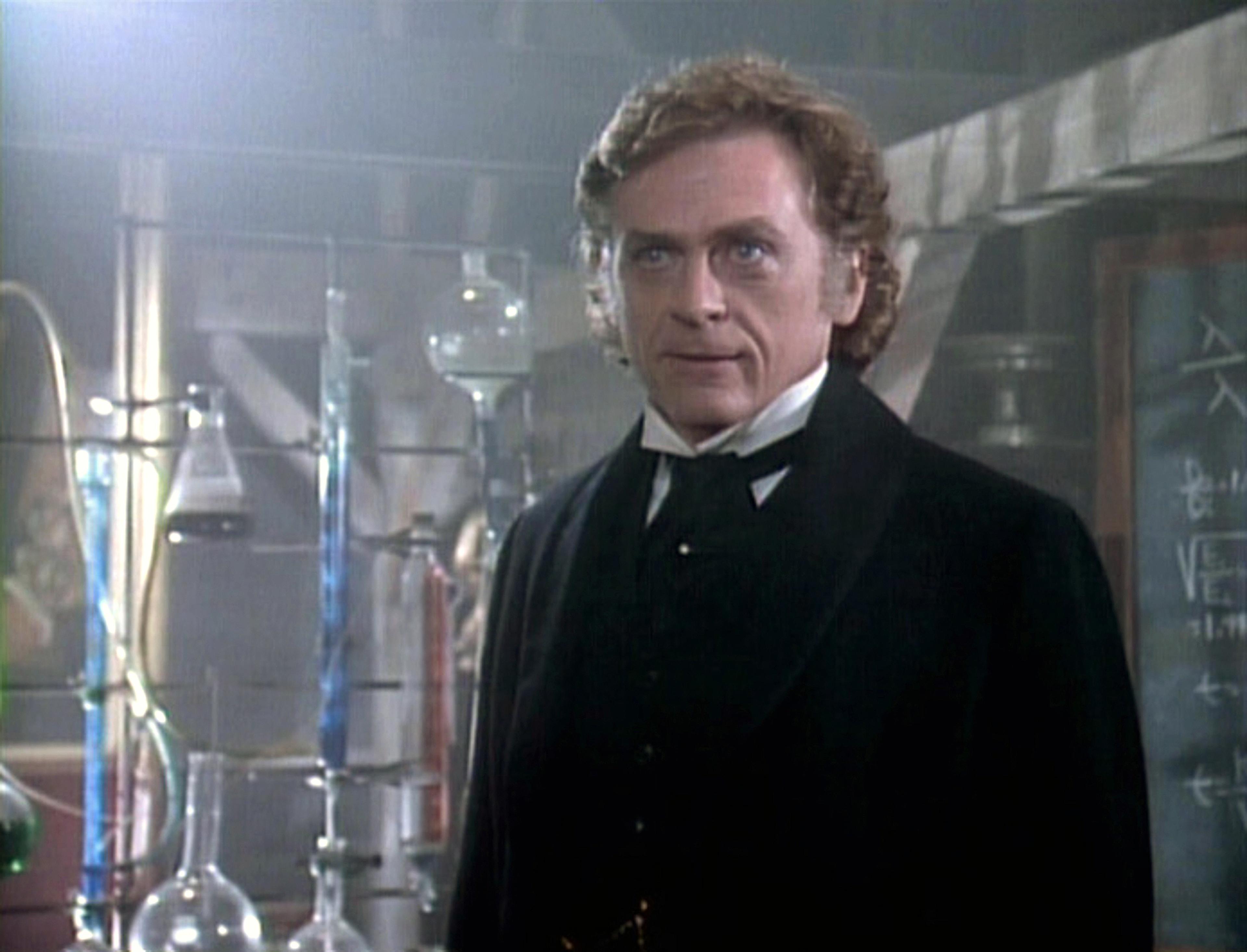 Daniel Davis as Professor James Moriarty in the STAR TREK: THE NEXT GENERATION episode, "Elementary, Dear Data." Season 2, episode, 3. Original air date, December 5, 1988.