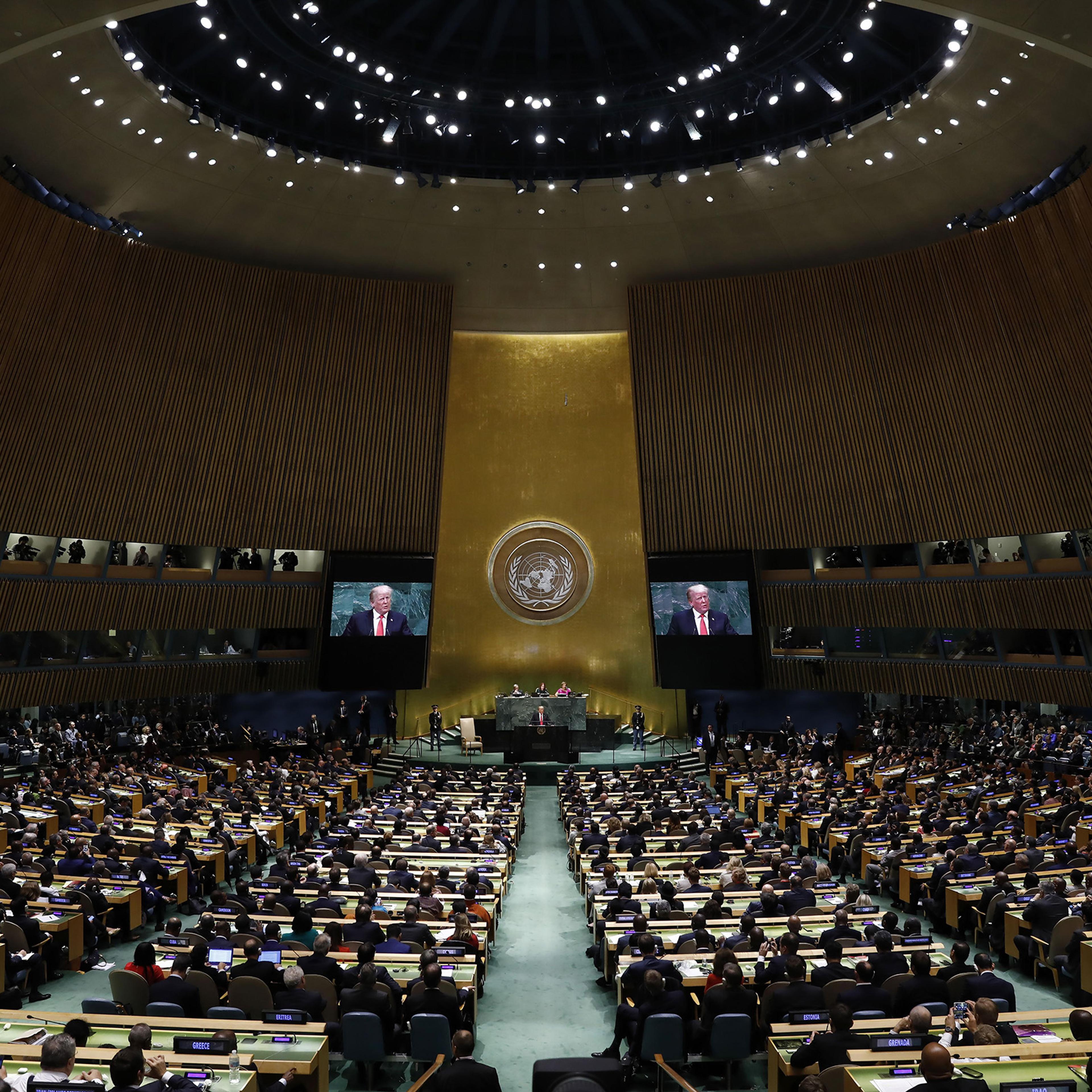 President Donald Trump gives his second annual speech to the U.N. on Sept. 25
