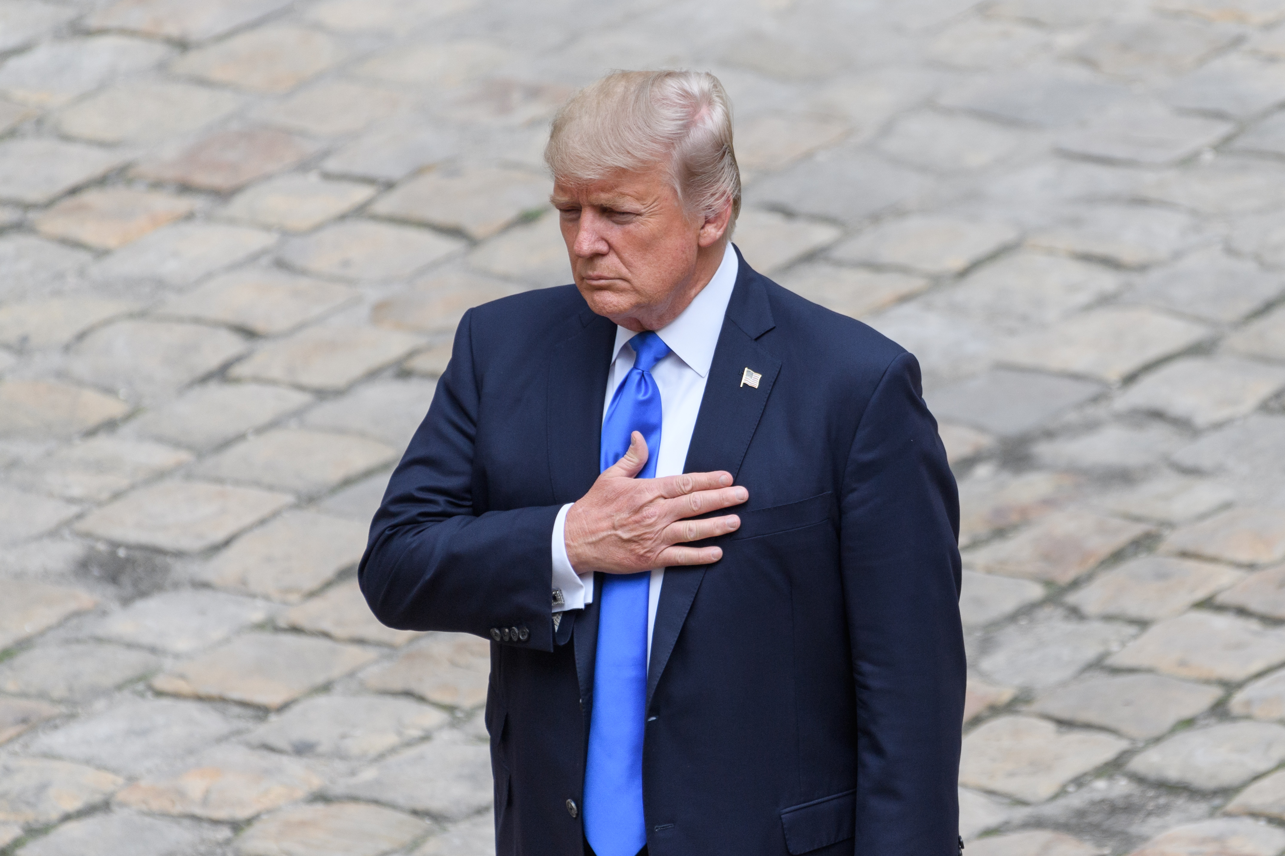 Emmanuel Macron Receives Donald Trump In Paris