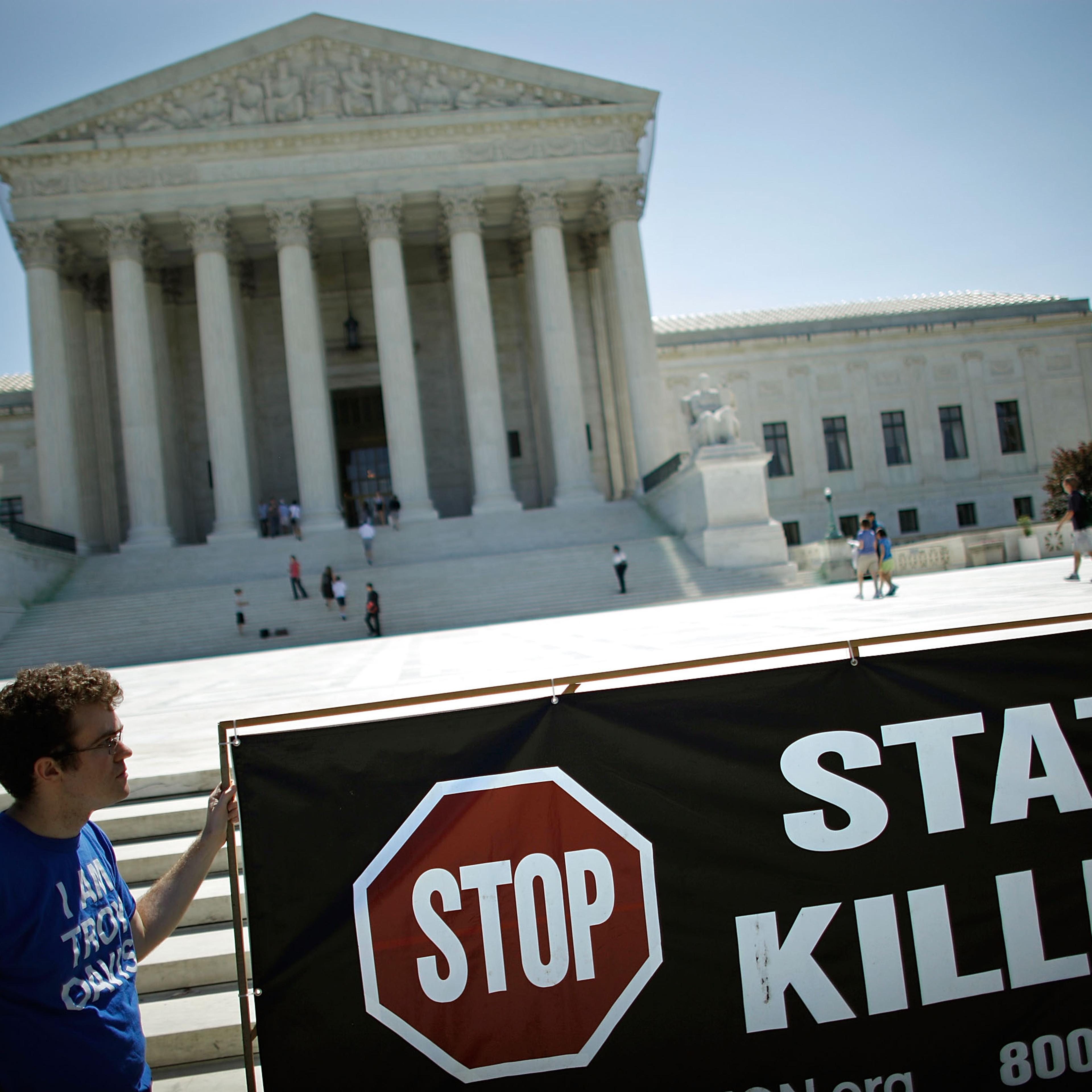 Anti-Death Penalty Activists Hold Fast And Vigil Outside Supreme Court