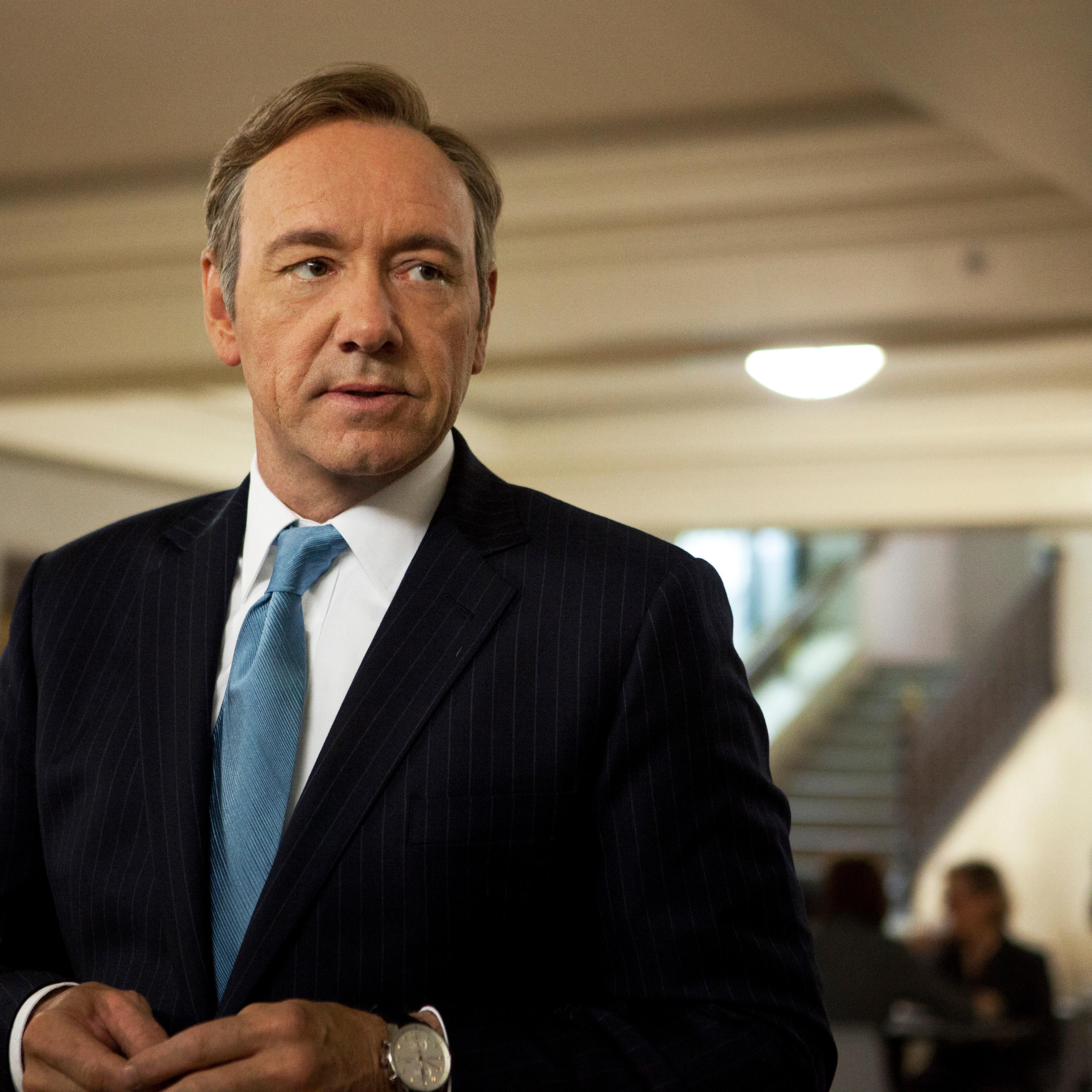 Kevin Spacey as U.S. Congressman Frank Underwood in a scene from the first season of the Netflix original series, "House of Cards."