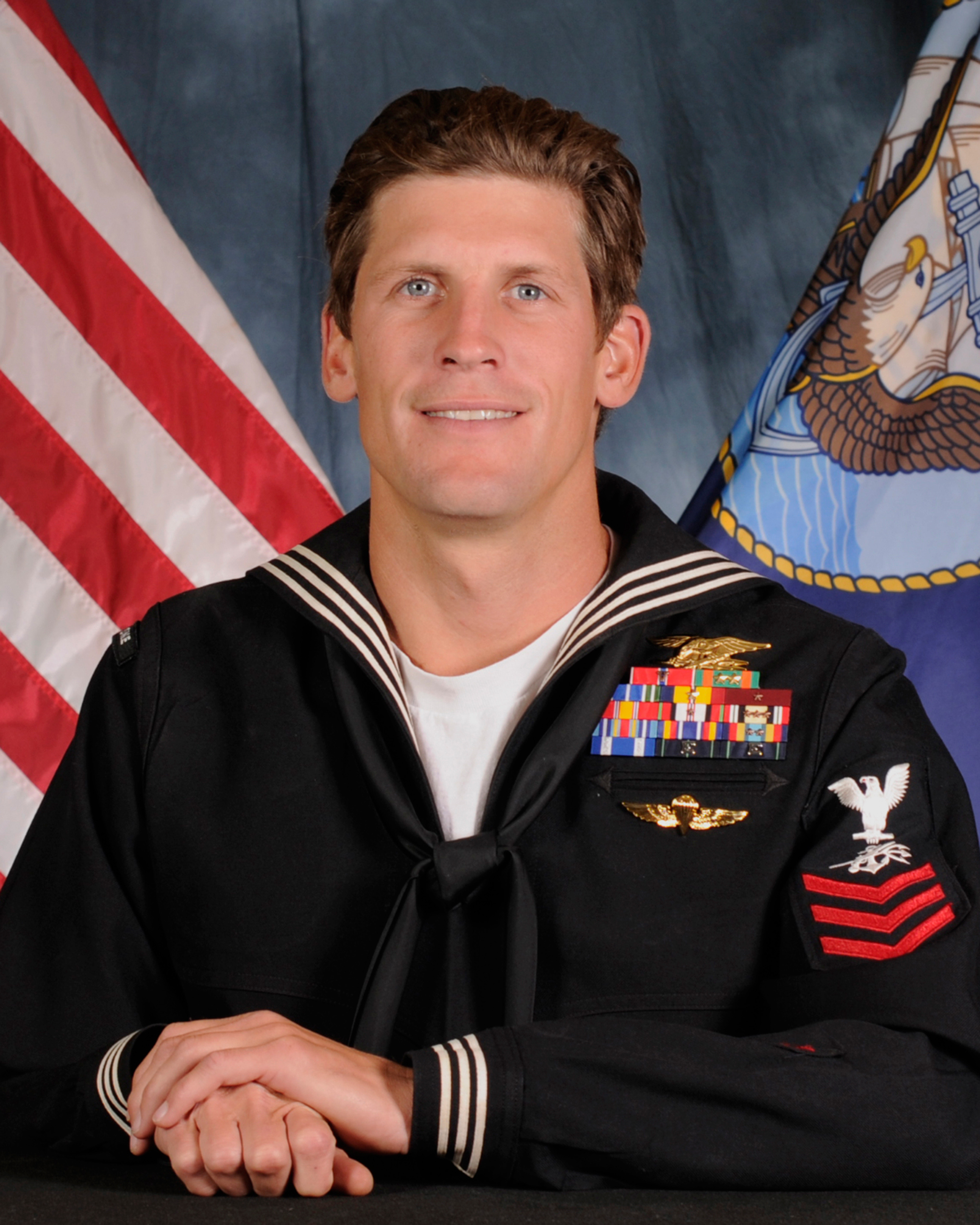 In this photo provided by the U.S. Navy, Special Warfare Operator 1st Class Charles Keating IV, 31, of San Diego. Navy SEAL Keating was shot and killed Tuesday, May 3, 2016, in Iraq during a gunbattle that involved more than 100 Islamic State fighters. (