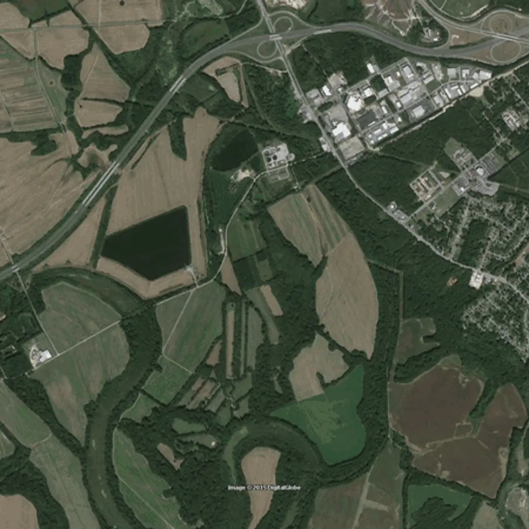 Before and after satellite imagery of the flooding in South Carolina, acquired on Oct. 5 2014, and Oct. 6, 2015.