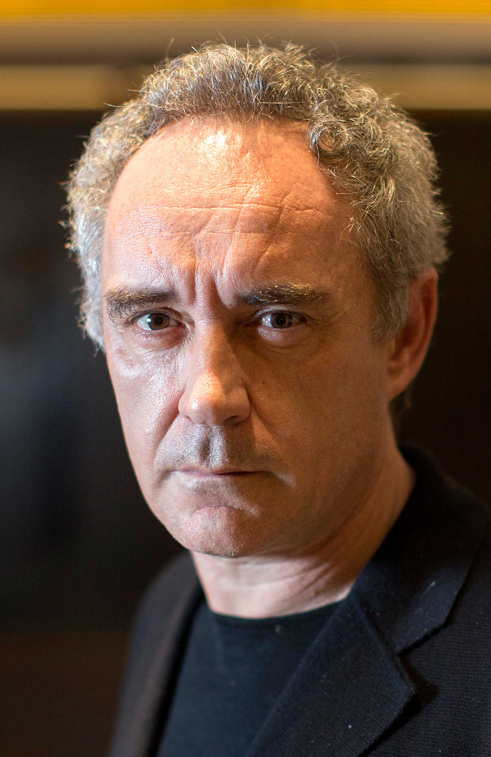 Ferran Adria, chef of the former El Bulli restaurant, poses for a photograph in Hong Kong, China, on Monday, April 1, 2013.