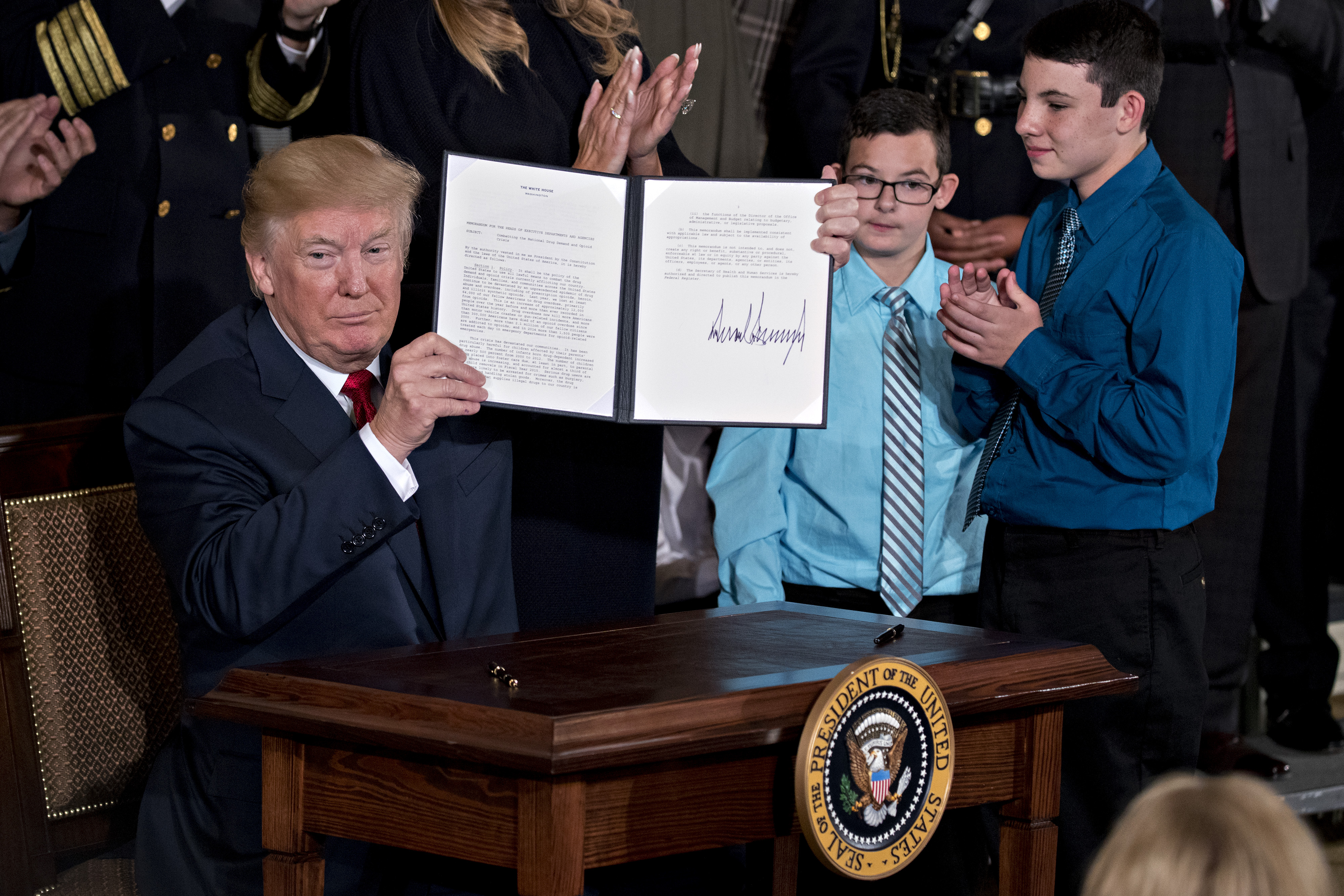 President Trump Delivers Remarks On Combating The Opioid Epidemic