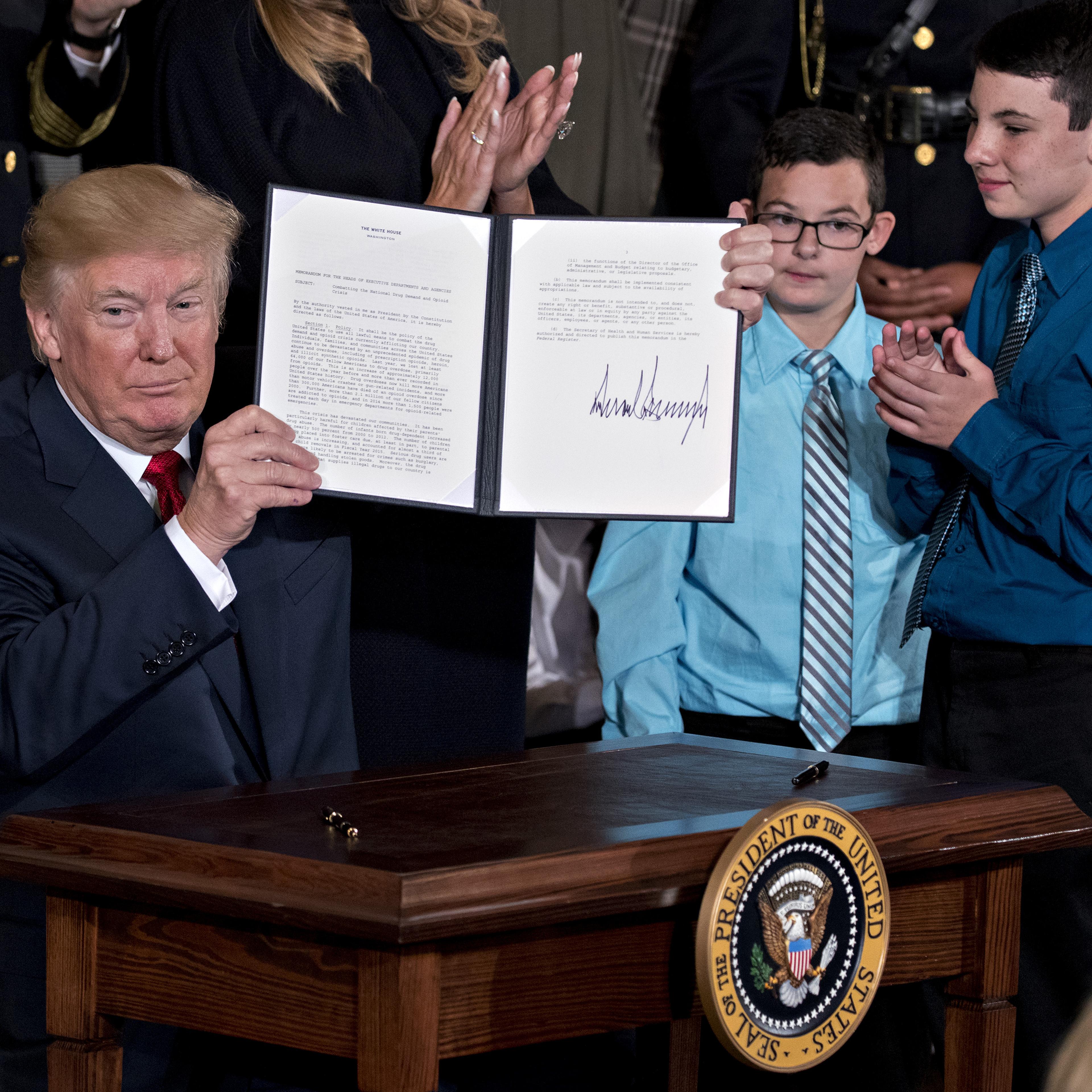 President Trump Delivers Remarks On Combating The Opioid Epidemic