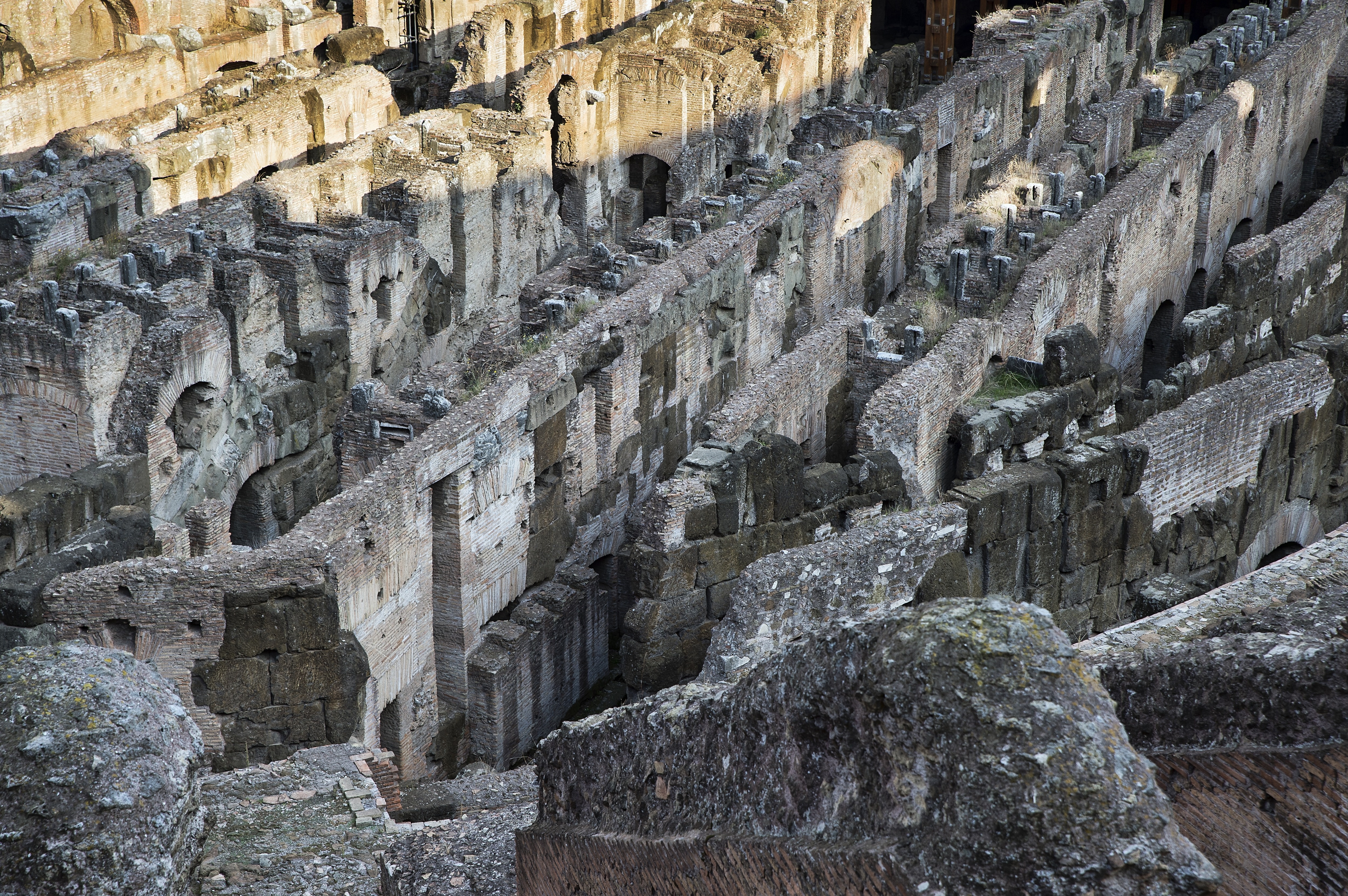 Interior of the Colosseum of the Roman Empire