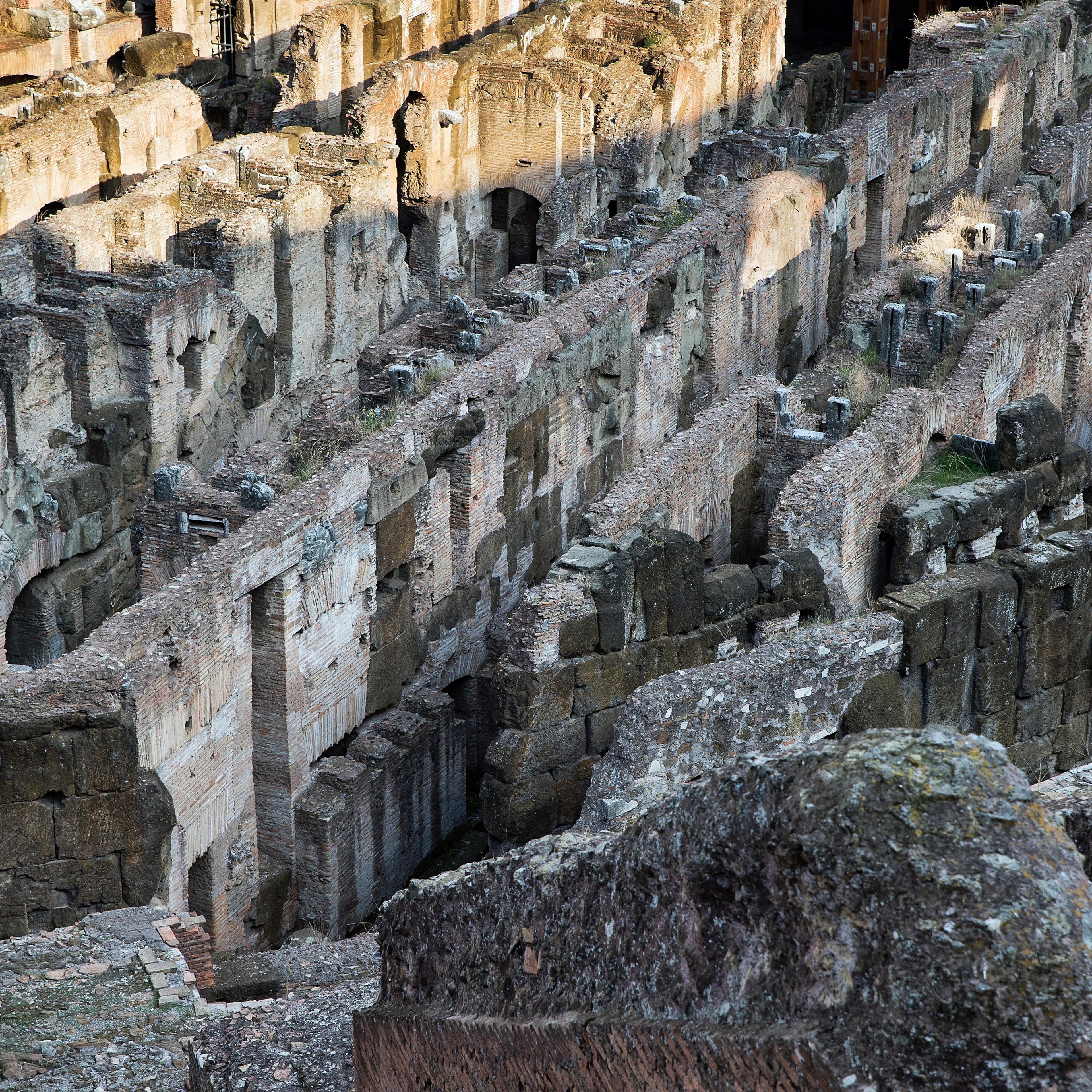 Interior of the Colosseum of the Roman Empire