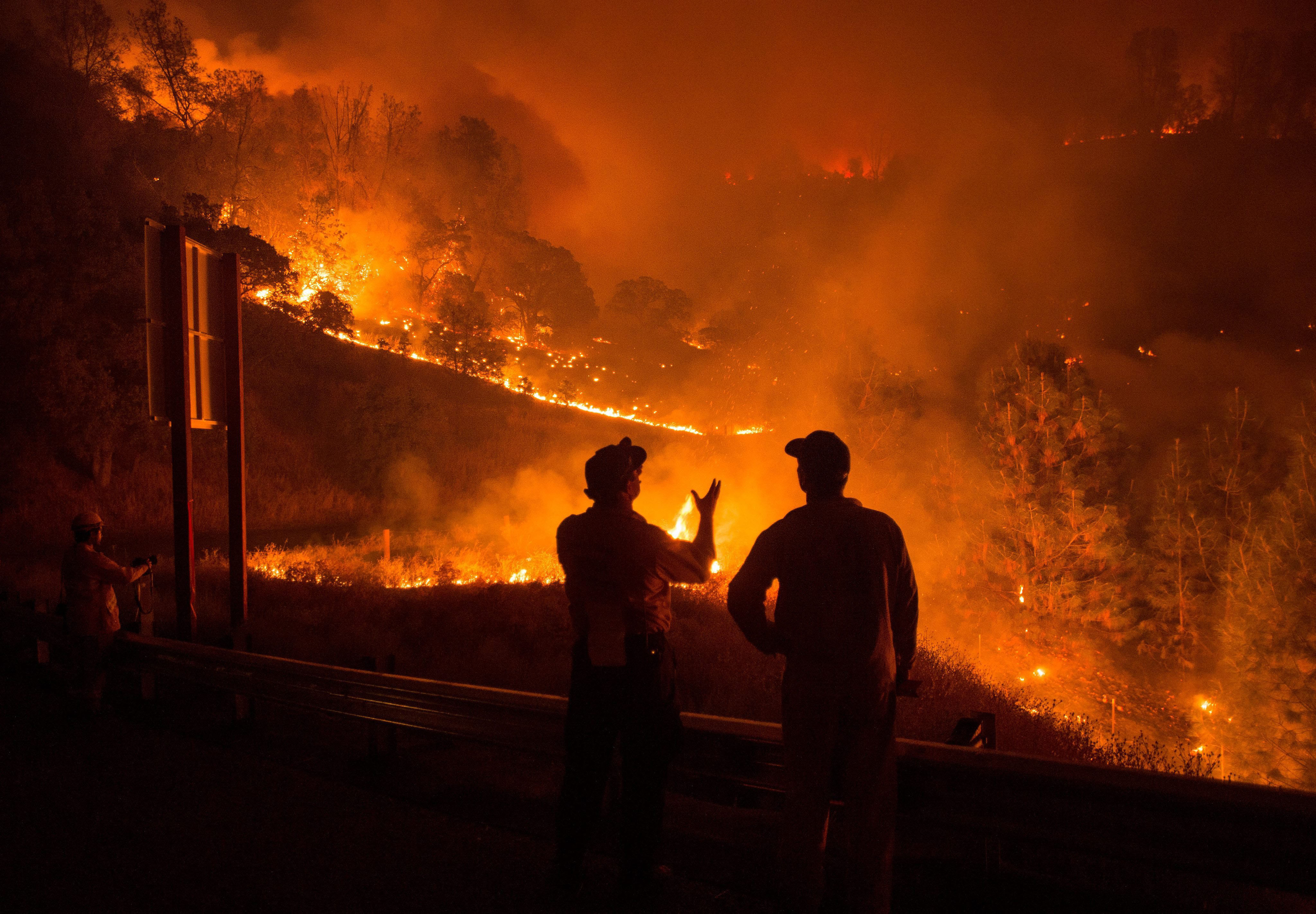California wildfire in Lake County